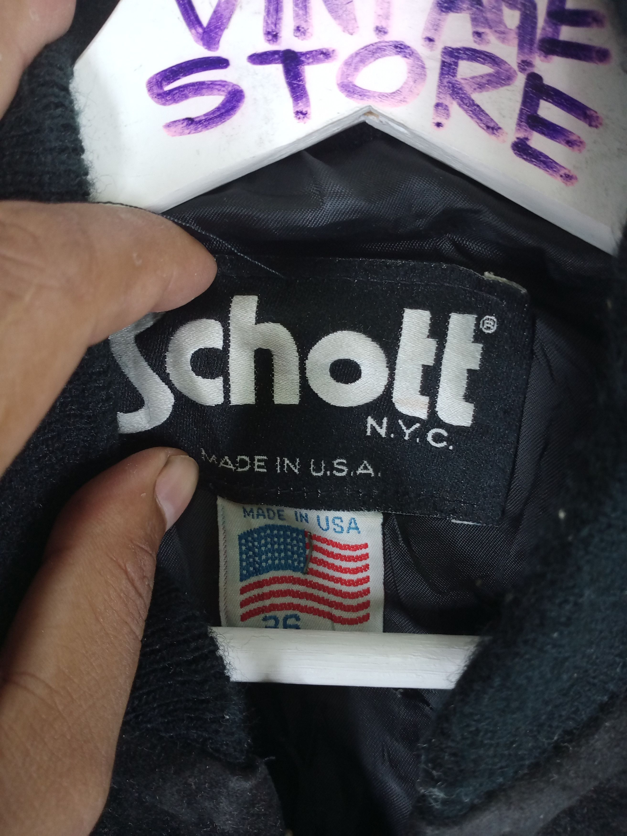 Schott Vintage 80s Schott NYC Motorcycle Suede Leather Size US M / EU 48-50 / 2 - 6 Thumbnail
