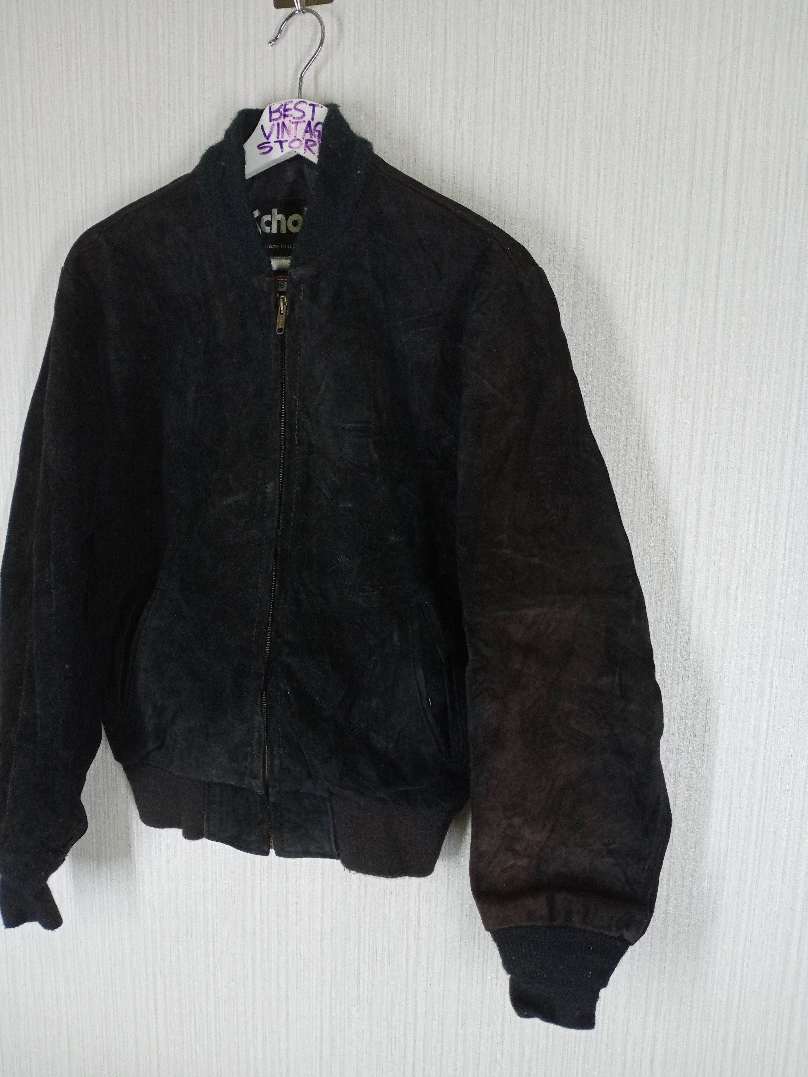 Schott Vintage 80s Schott NYC Motorcycle Suede Leather Size US M / EU 48-50 / 2 - 5 Thumbnail