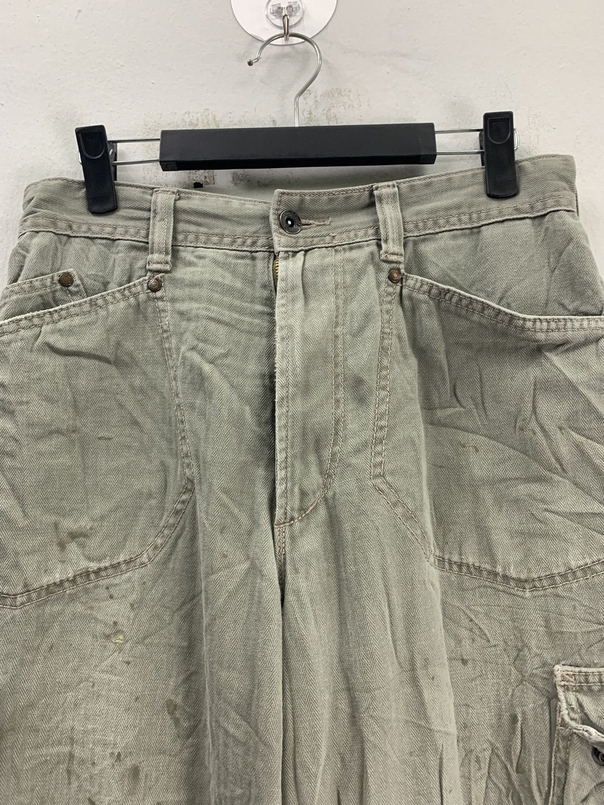 Japanese Brand Cargo pants Even River multipocket Double Knee Rare Size US 29 - 2 Thumbnail