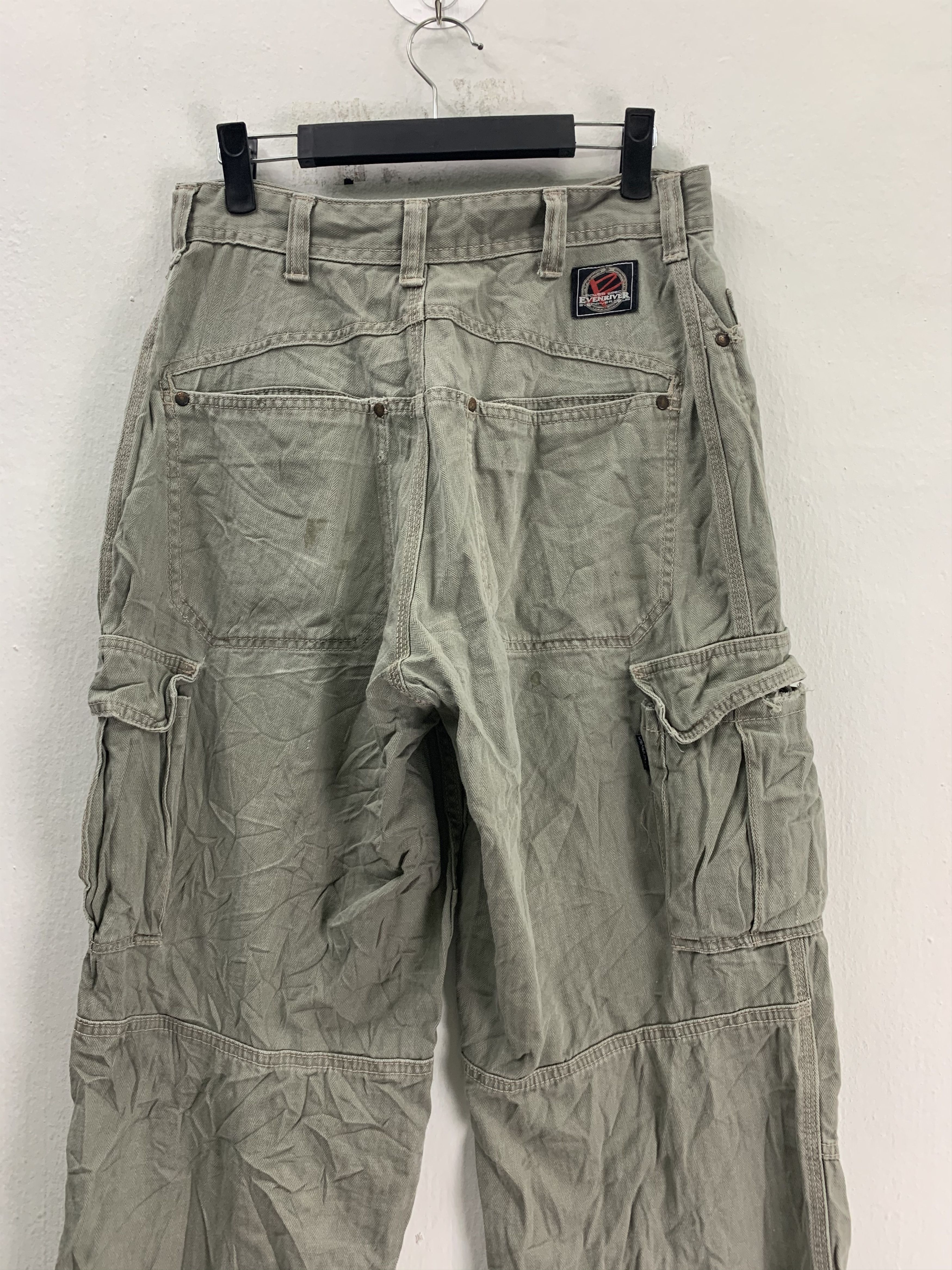 Japanese Brand Cargo pants Even River multipocket Double Knee Rare Size US 29 - 14 Thumbnail