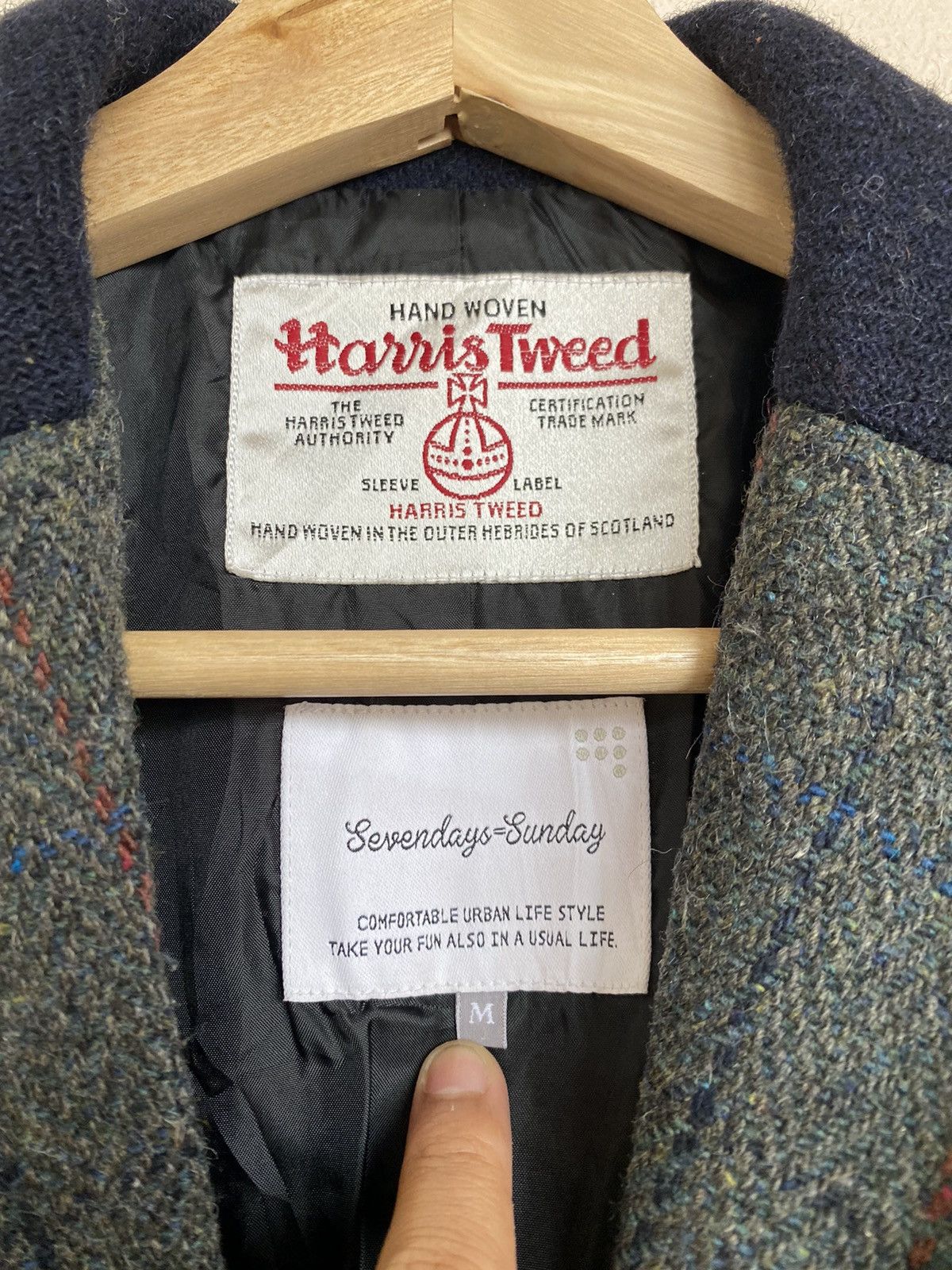 Designer × Harris Tweed × Vintage Vintage Harris Tweed Overcoat Blazer Jacket Size US M / EU 48-50 / 2 - 3 Thumbnail