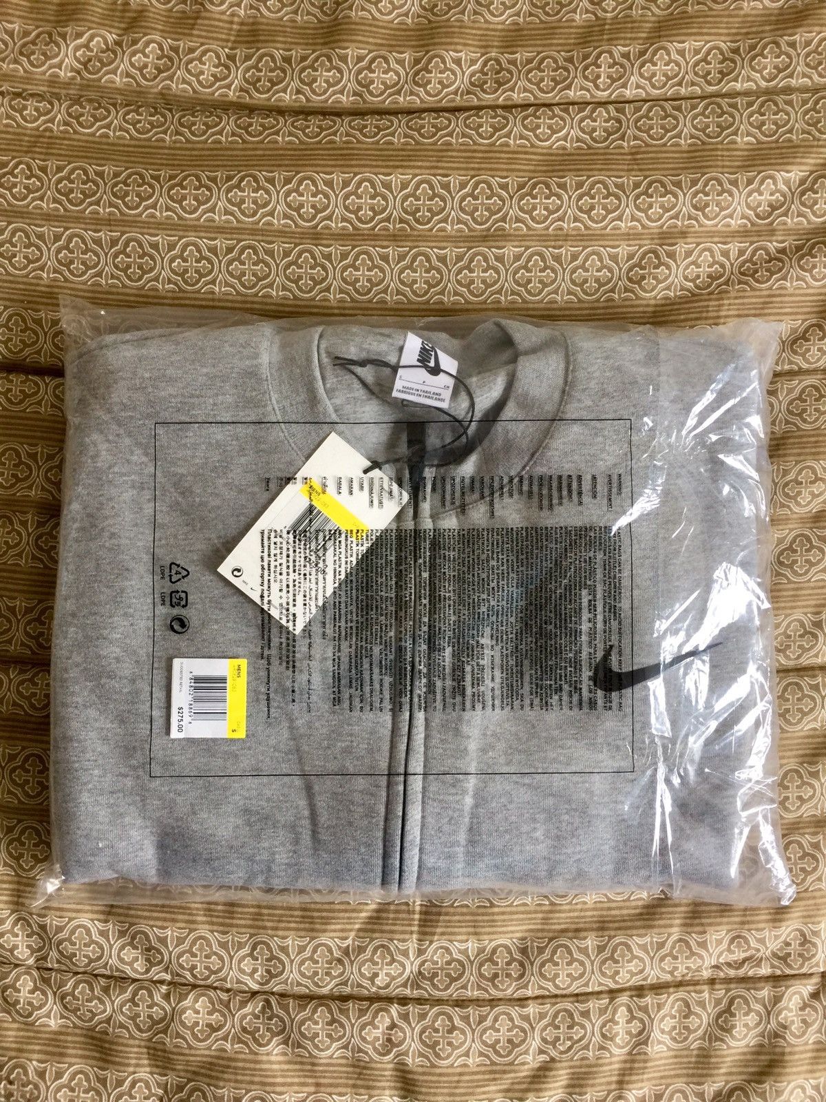 NIKE × FEAR OF GOD warm up top （L） Men's Nike NRG Ti Warm Up Top x Fear of God FOG Gray Zipper