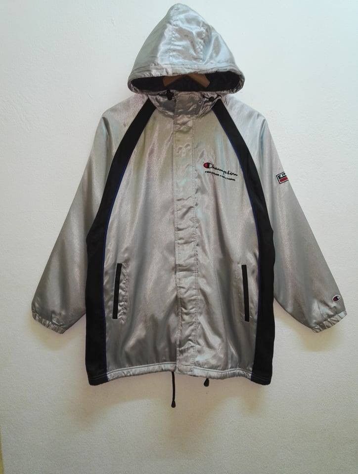 Champion Rare!! Champion Long Jacket Winter Big Logo Champion Size US S / EU 44-46 / 1 - 2 Thumbnail