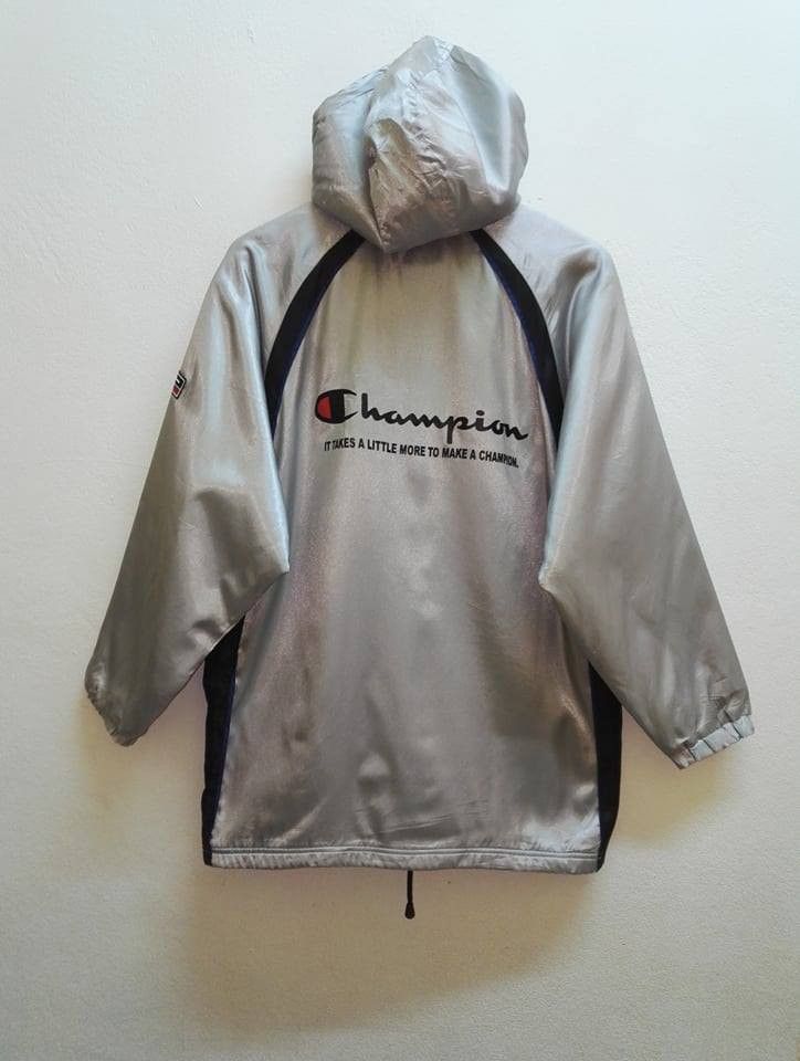 Champion Rare!! Champion Long Jacket Winter Big Logo Champion Size US S / EU 44-46 / 1 - 1 Thumbnail