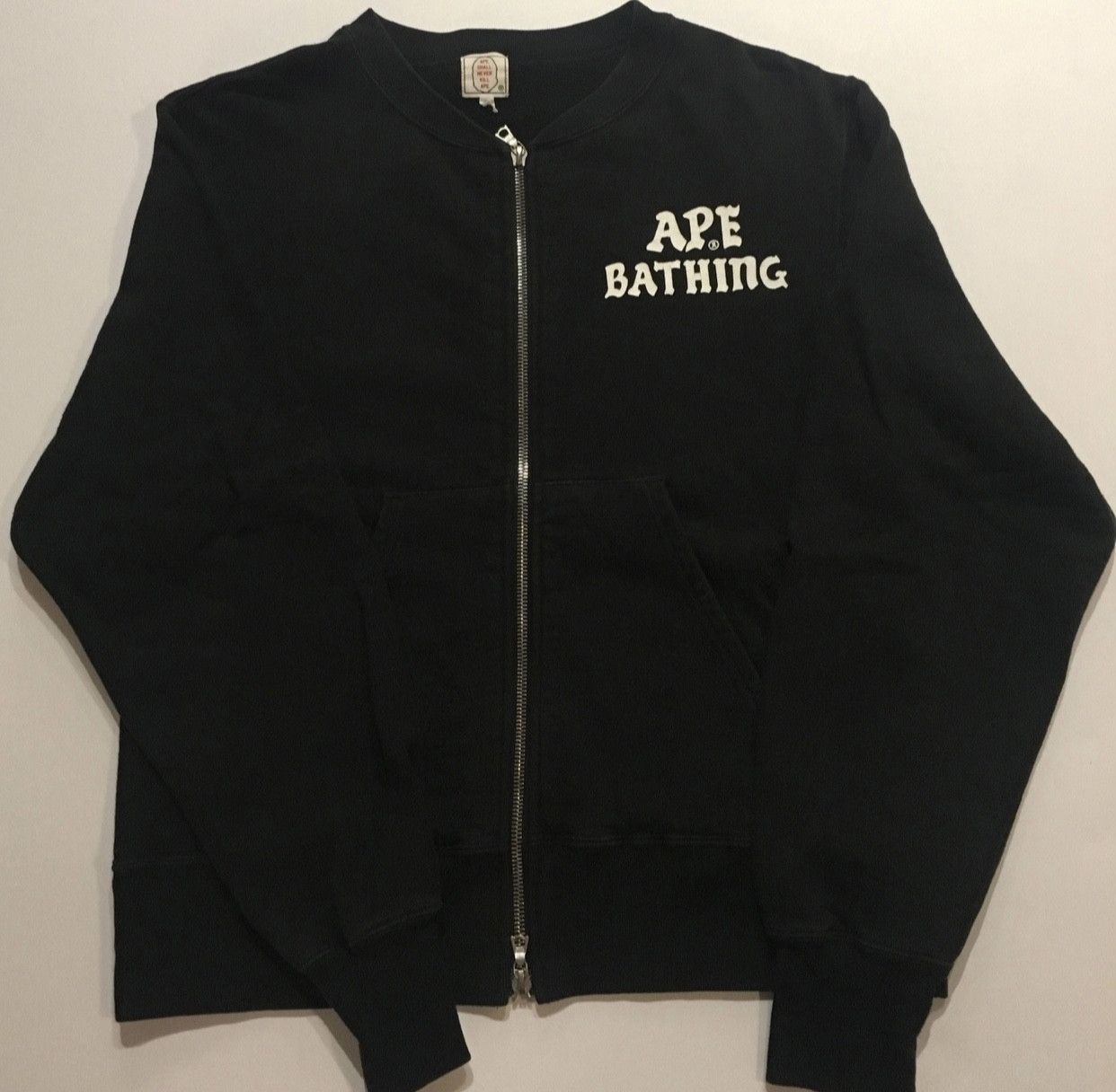 image of Bape Bomber Sweat Jacket in Black, Men's (Size XS)