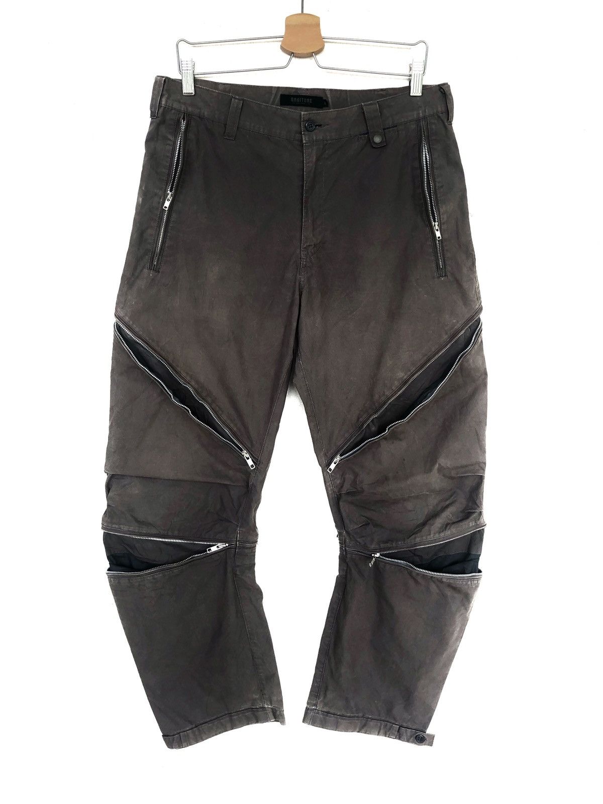 image of Seditionaries x The Anarchy Braitone Multi Zipper Anarchy Chaos Sedi Pant in Grey, Men's (Size 34)