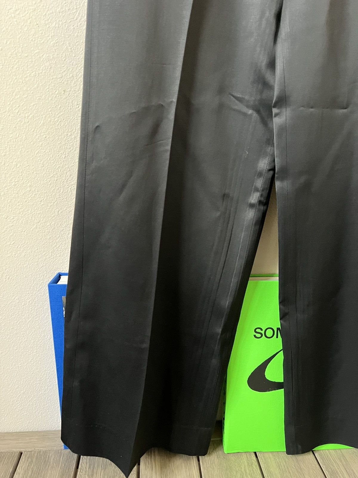 Our Legacy Our Legacy Tuxedo Trousers in Black Emotional Sateen Size US 34 / EU 50 - 5 Thumbnail