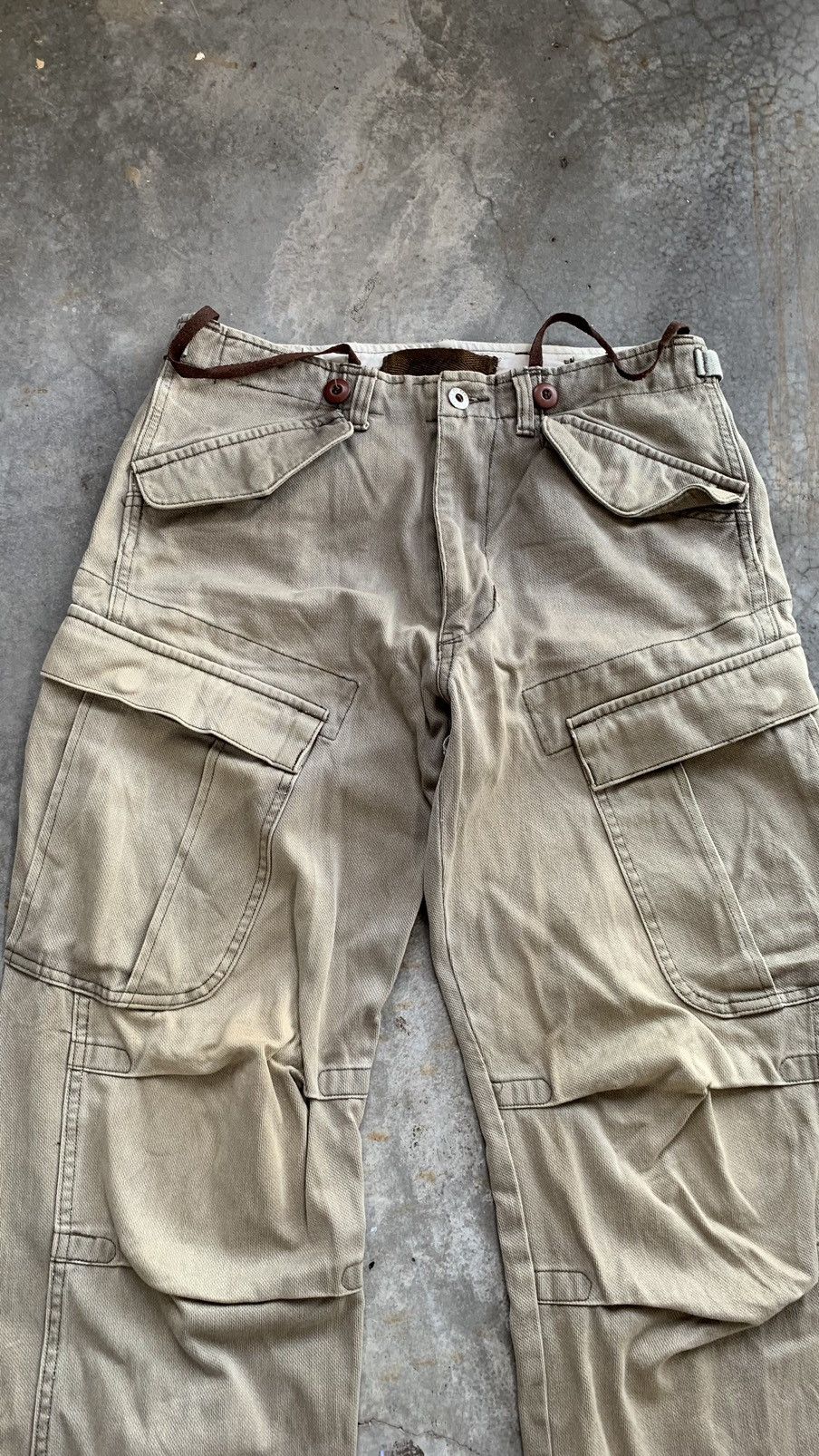 Japanese Brand Grand Global GGD Parachute Faded Baggy Cargo Pant Size US 30 / EU 46 - 2 Thumbnail