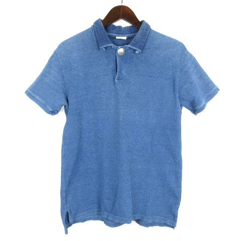 Pre-owned Kapital Tenjiku Sashiko Polo Shirt Indigo