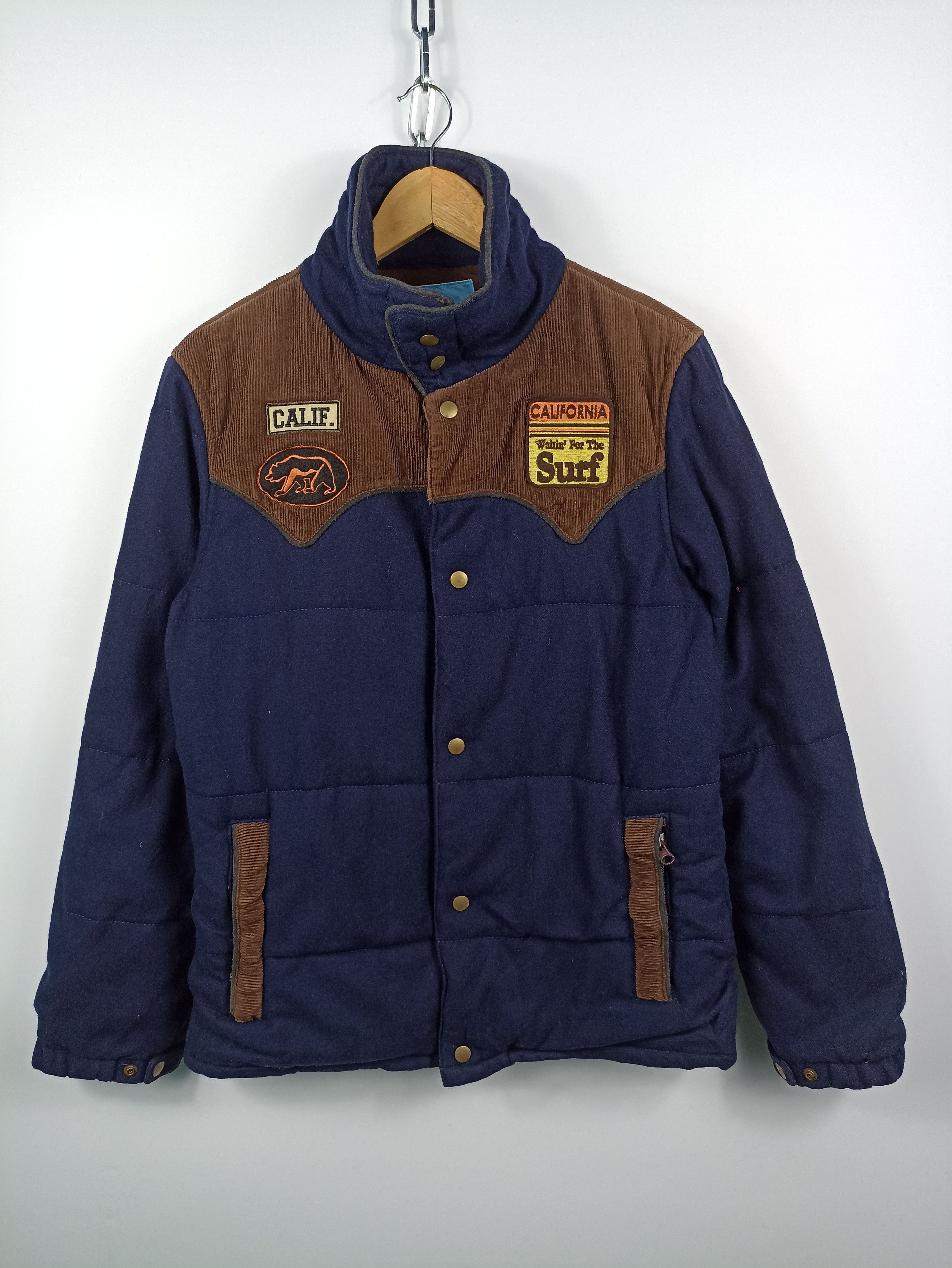 image of Vintage Down To South Down Jacket in Dark Blue, Men's (Size Small)