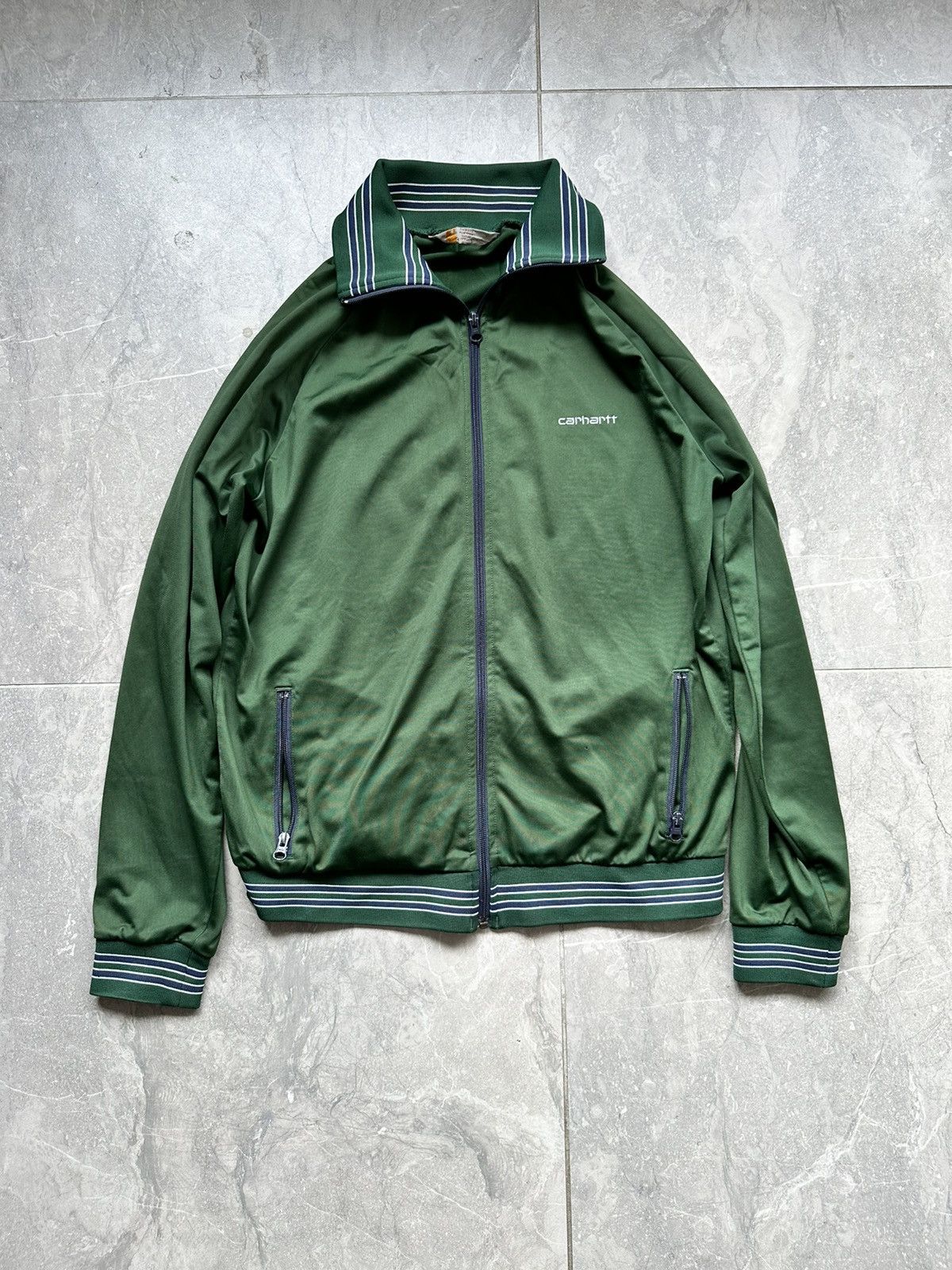Pre-owned Carhartt X Vintage Carhartt Track Top In Green
