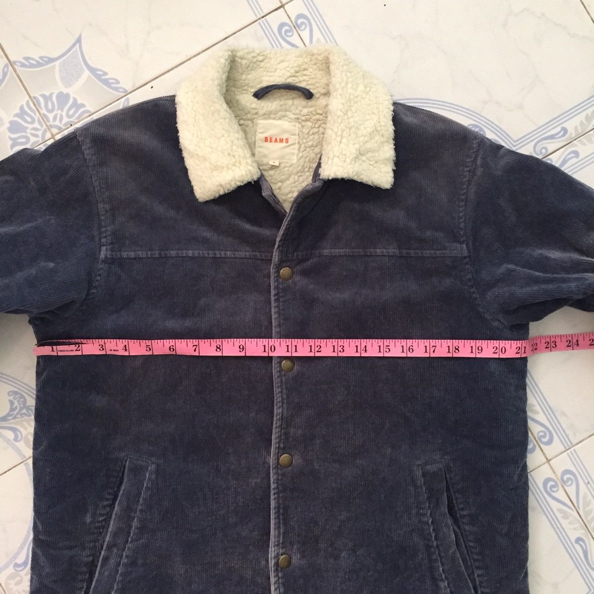 Beams Plus × Japanese Brand Vtg Faded Beams Corduroy Fleece Sherpa Jacket Size US M / EU 48-50 / 2 - 22 Thumbnail