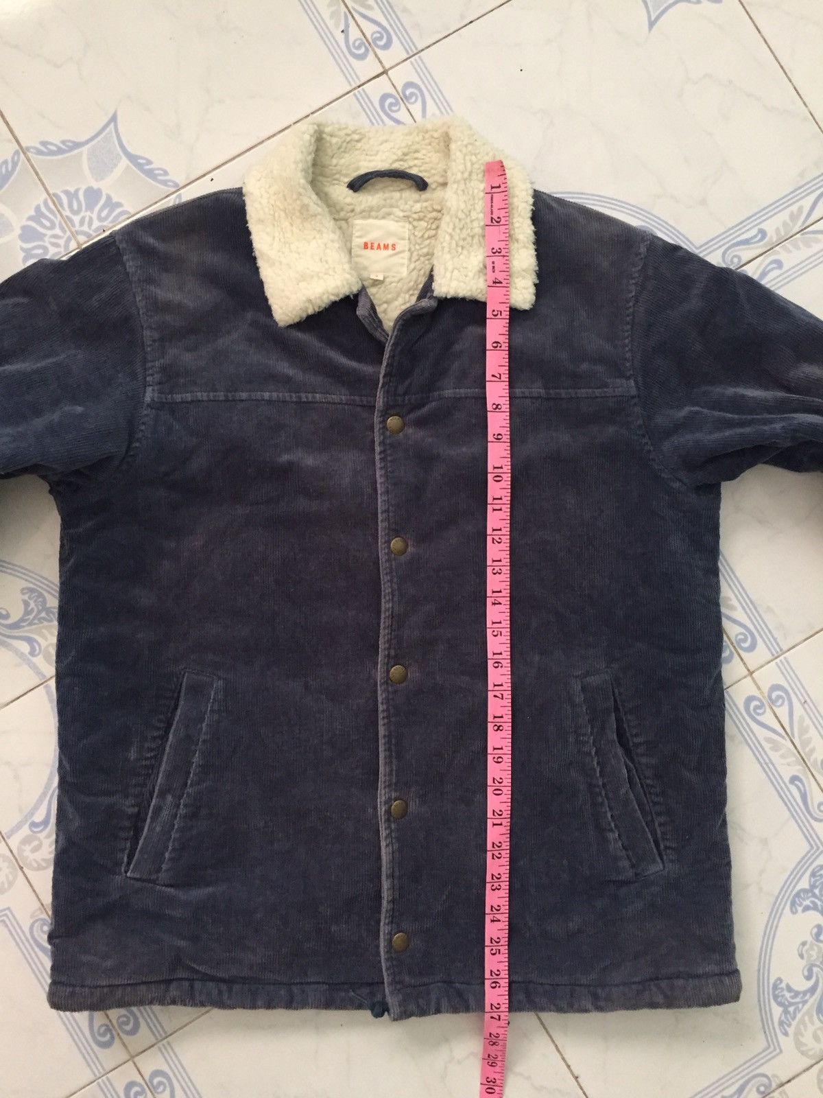 Beams Plus × Japanese Brand Vtg Faded Beams Corduroy Fleece Sherpa Jacket Size US M / EU 48-50 / 2 - 24 Thumbnail
