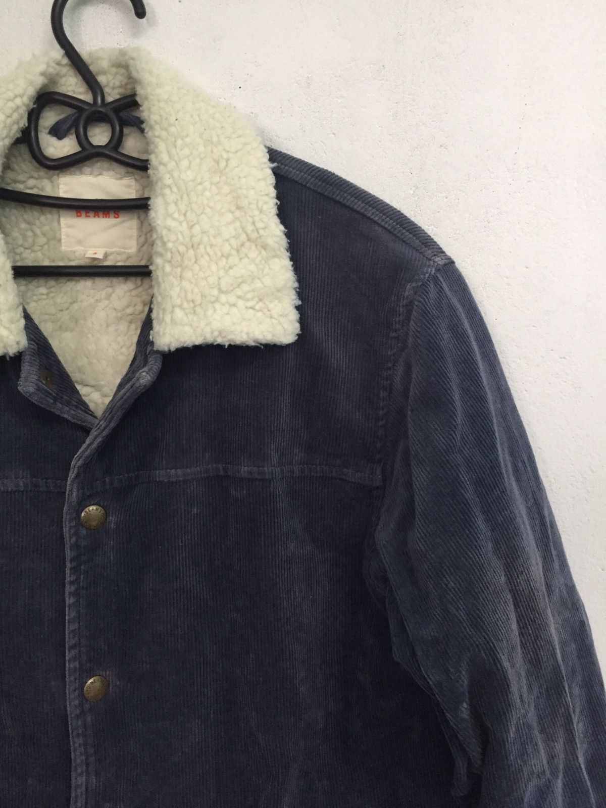 Beams Plus × Japanese Brand Vtg Faded Beams Corduroy Fleece Sherpa Jacket Size US M / EU 48-50 / 2 - 3 Thumbnail