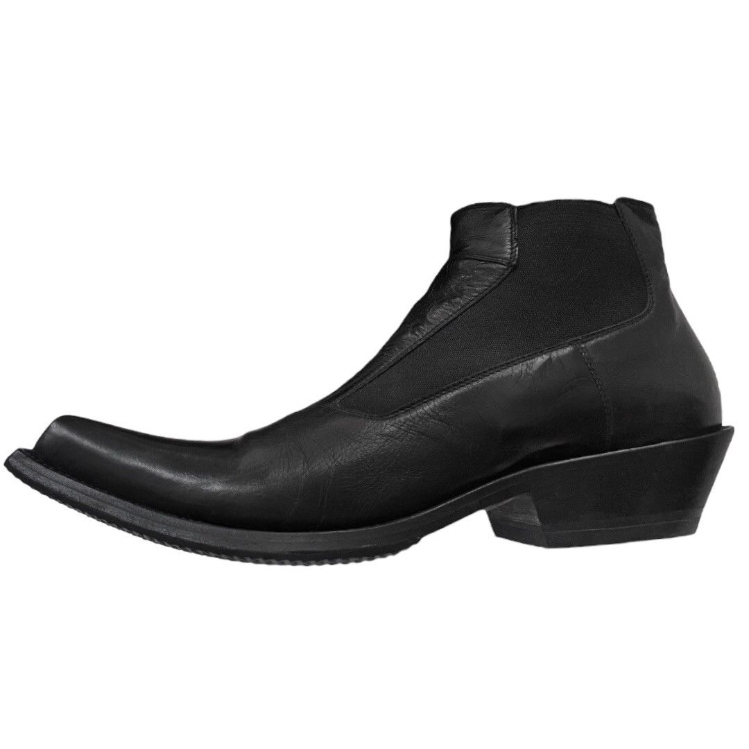Gianni Barbato 🔵shell cordovan leather cowboy boots/cossack shoes in black Size US 9 / IT 39 - 6 Thumbnail