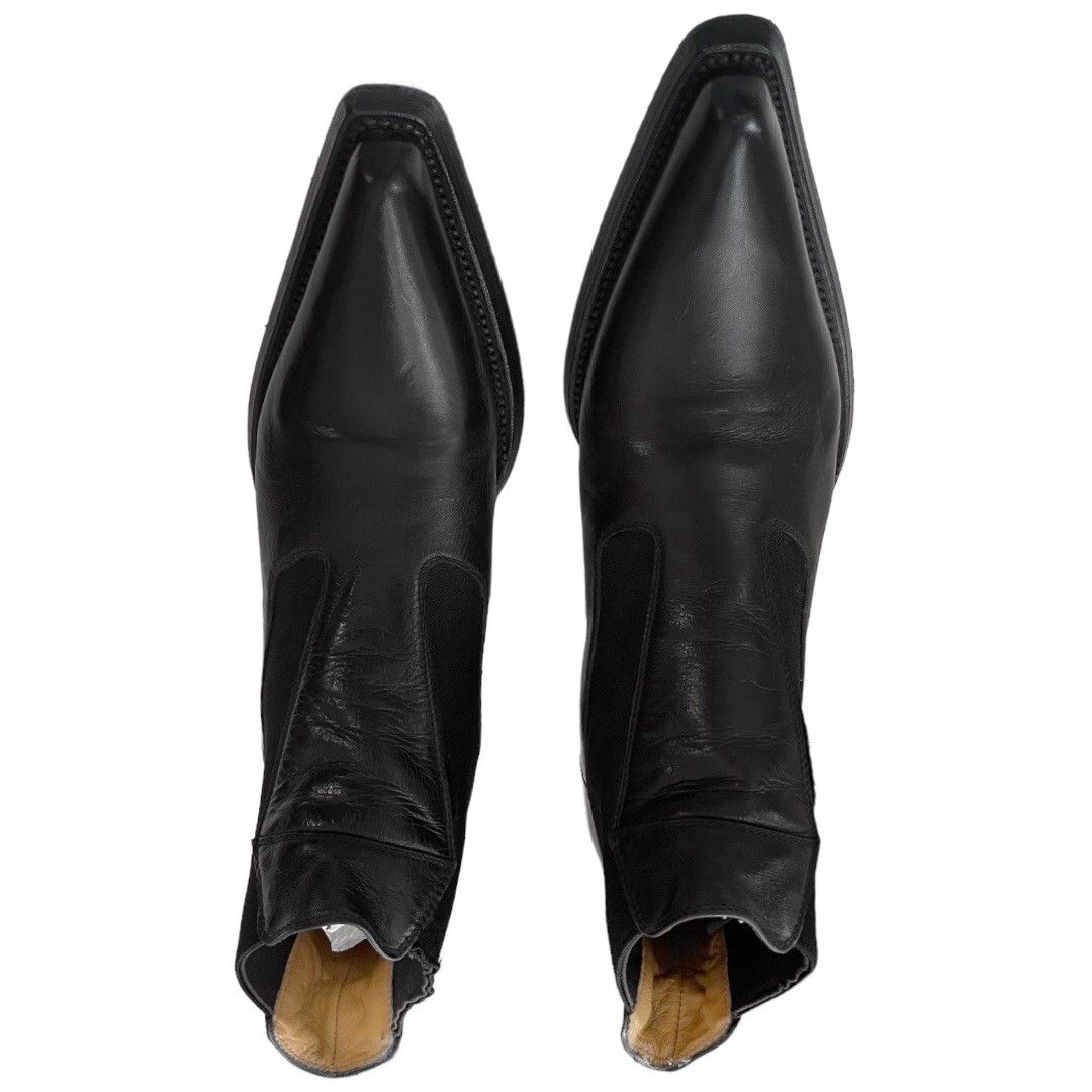 Gianni Barbato 🔵shell cordovan leather cowboy boots/cossack shoes in black Size US 9 / IT 39 - 2 Thumbnail