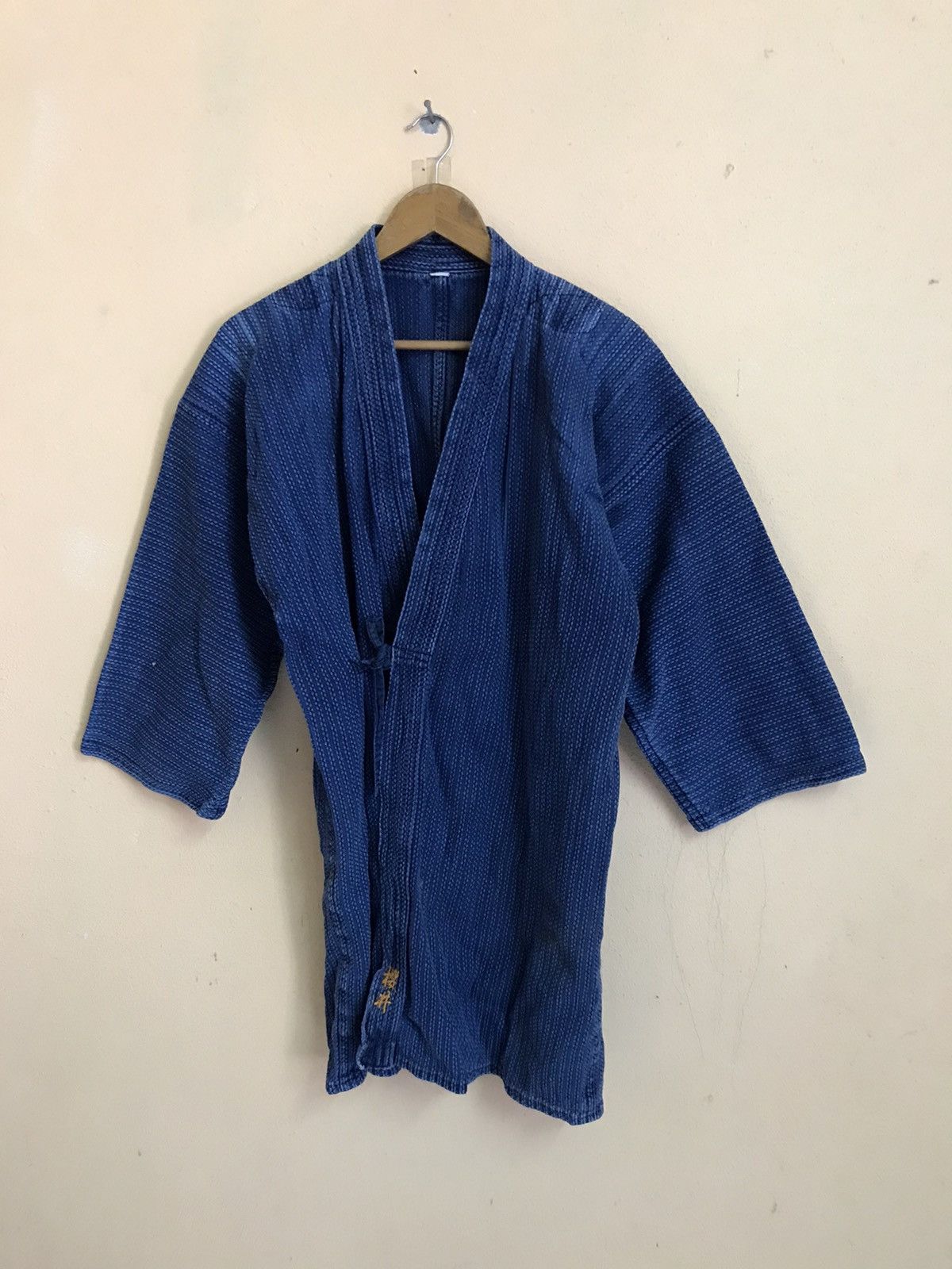 Indigo KIMONO INDIGO SASHIKO BORO STITCHING JAPAN SAMURAI JACKET Size US L / EU 52-54 / 3 - 2 Thumbnail