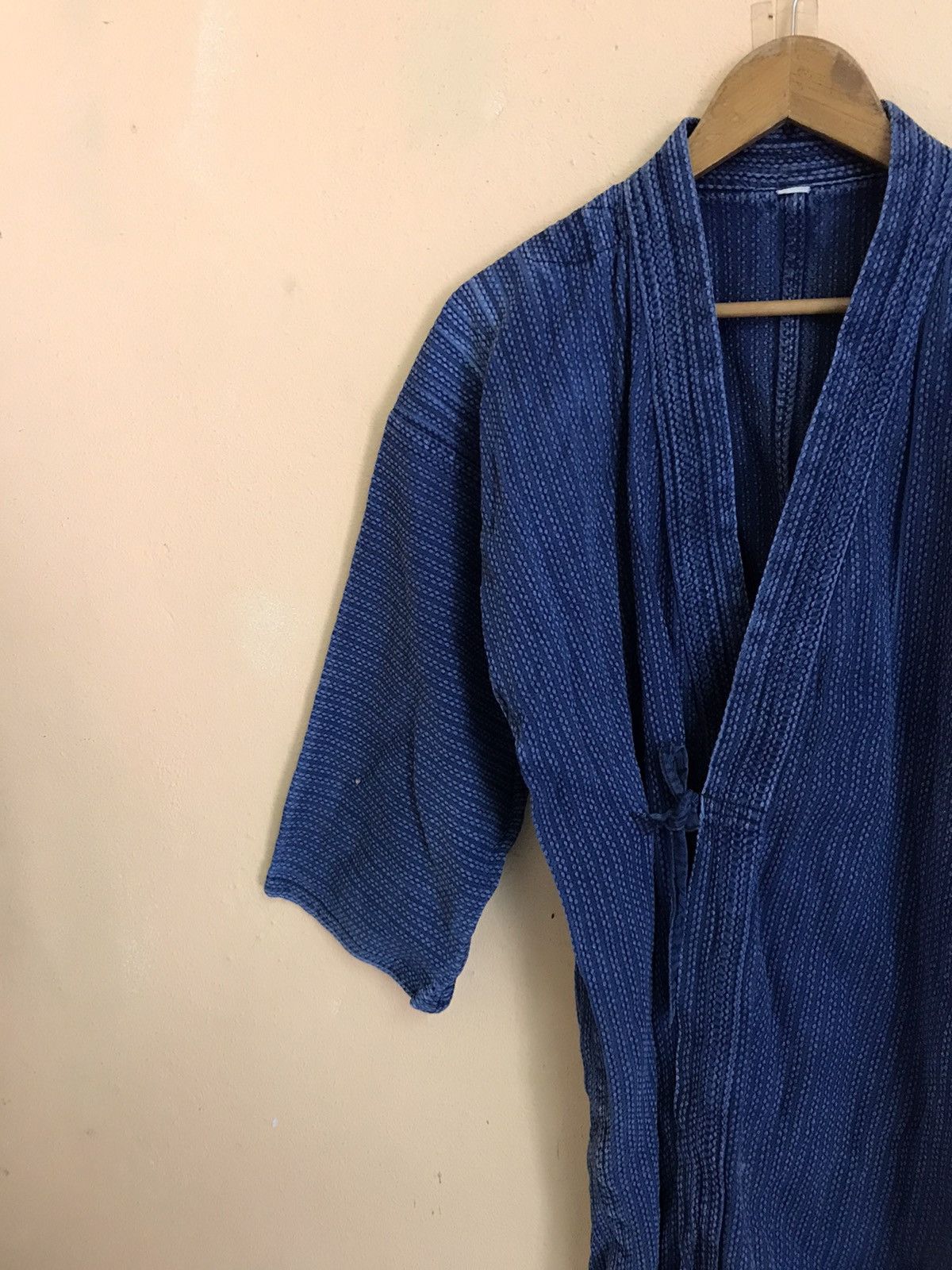 Indigo KIMONO INDIGO SASHIKO BORO STITCHING JAPAN SAMURAI JACKET Size US L / EU 52-54 / 3 - 7 Thumbnail