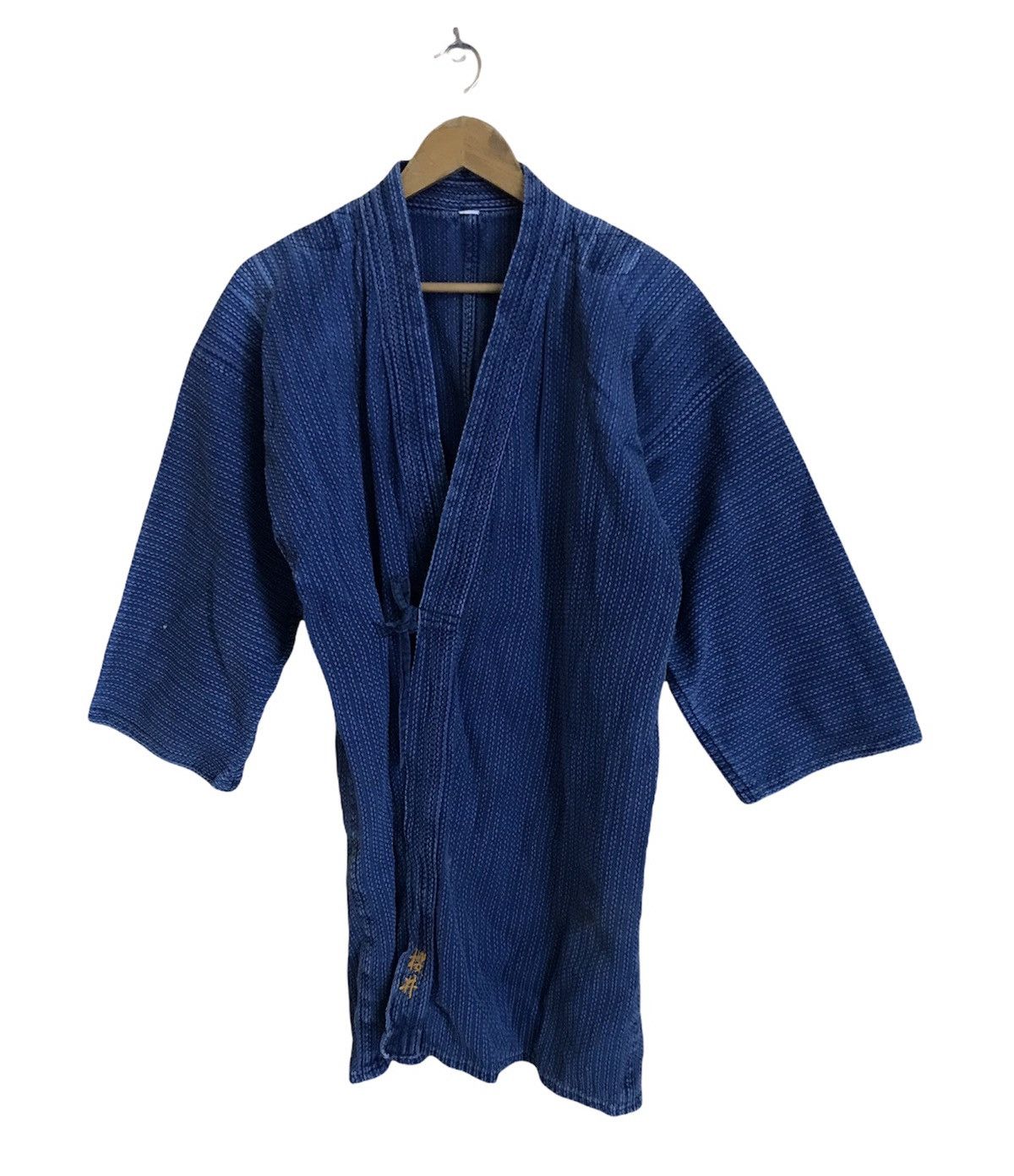 Indigo KIMONO INDIGO SASHIKO BORO STITCHING JAPAN SAMURAI JACKET Size US L / EU 52-54 / 3 - 1 Thumbnail