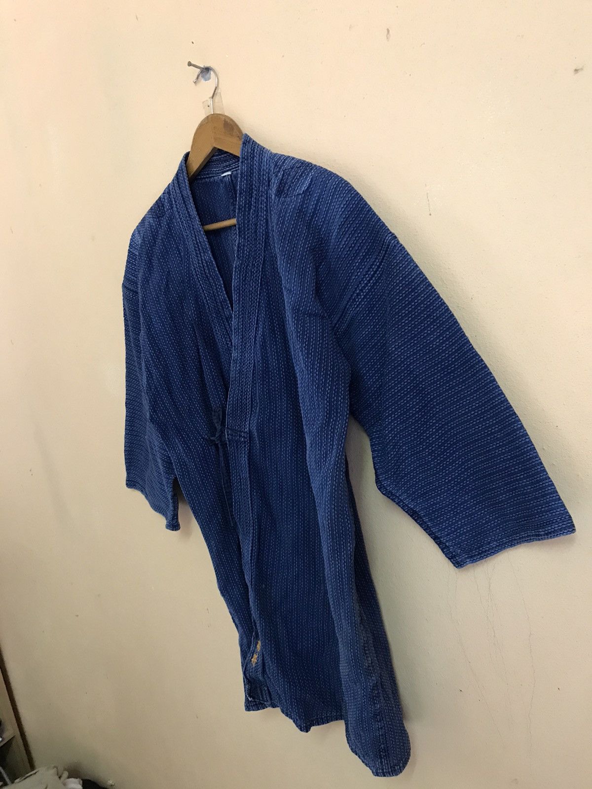 Indigo KIMONO INDIGO SASHIKO BORO STITCHING JAPAN SAMURAI JACKET Size US L / EU 52-54 / 3 - 3 Thumbnail