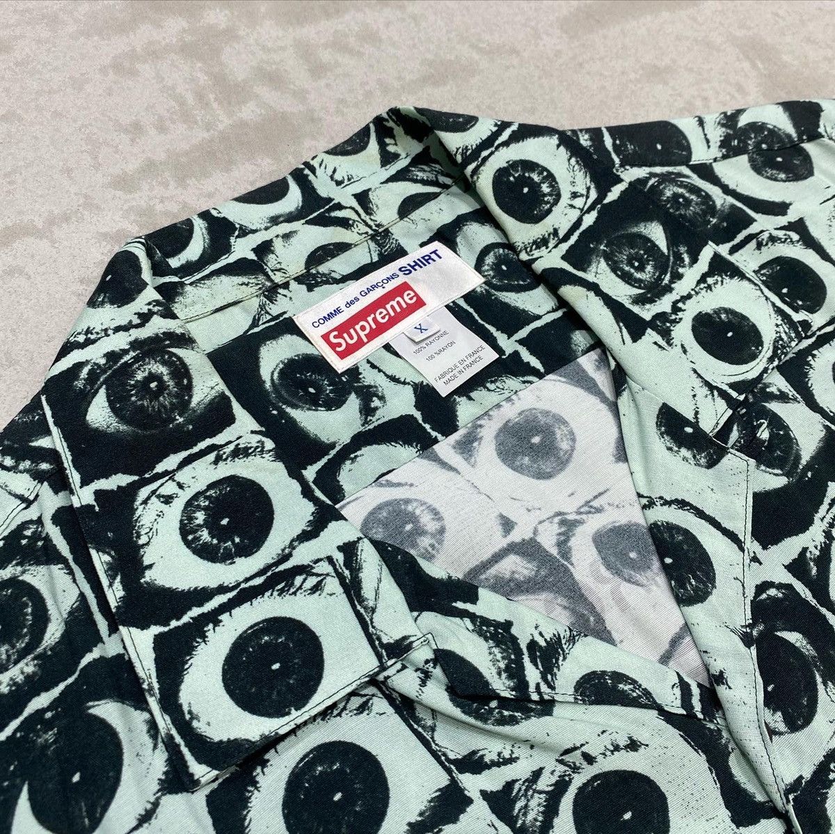 Comme des Garcons SHIRT × Supreme Supreme x Comme des Garçons Shirt Eyes Shirt Size US XL / EU 56 / 4 - 3 Thumbnail