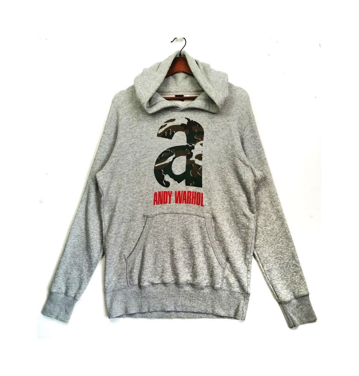 Andy Warhol × Designer Vintage!! Andy Warhol Big Logo Camo Hoodie Size US L / EU 52-54 / 3 - 1 Thumbnail