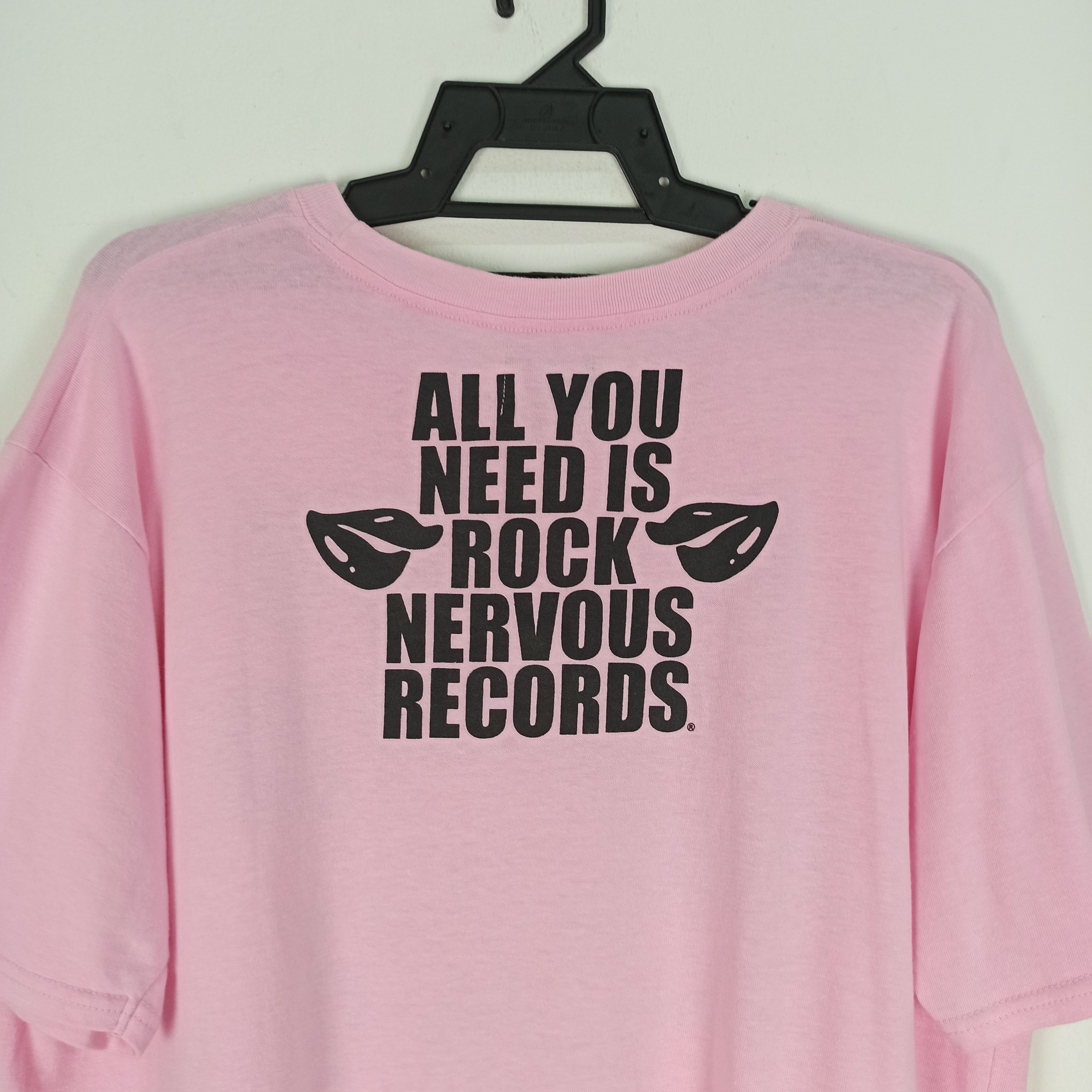 Rap Tees Rare Nervous Records " All You Need Is Rock" Tshirt Size US XL / EU 56 / 4 - 6 Thumbnail