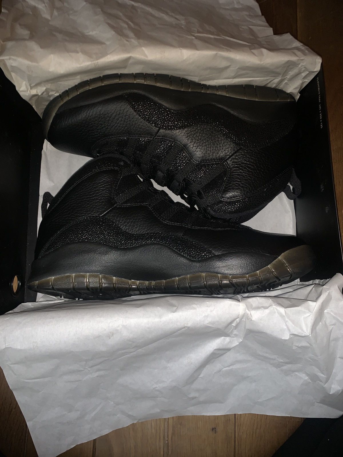 Drake × Jordan Brand × Nike OVO x Air Jordan 10 Retro Black 2016 Size US 11 / EU 44 - 2 Thumbnail