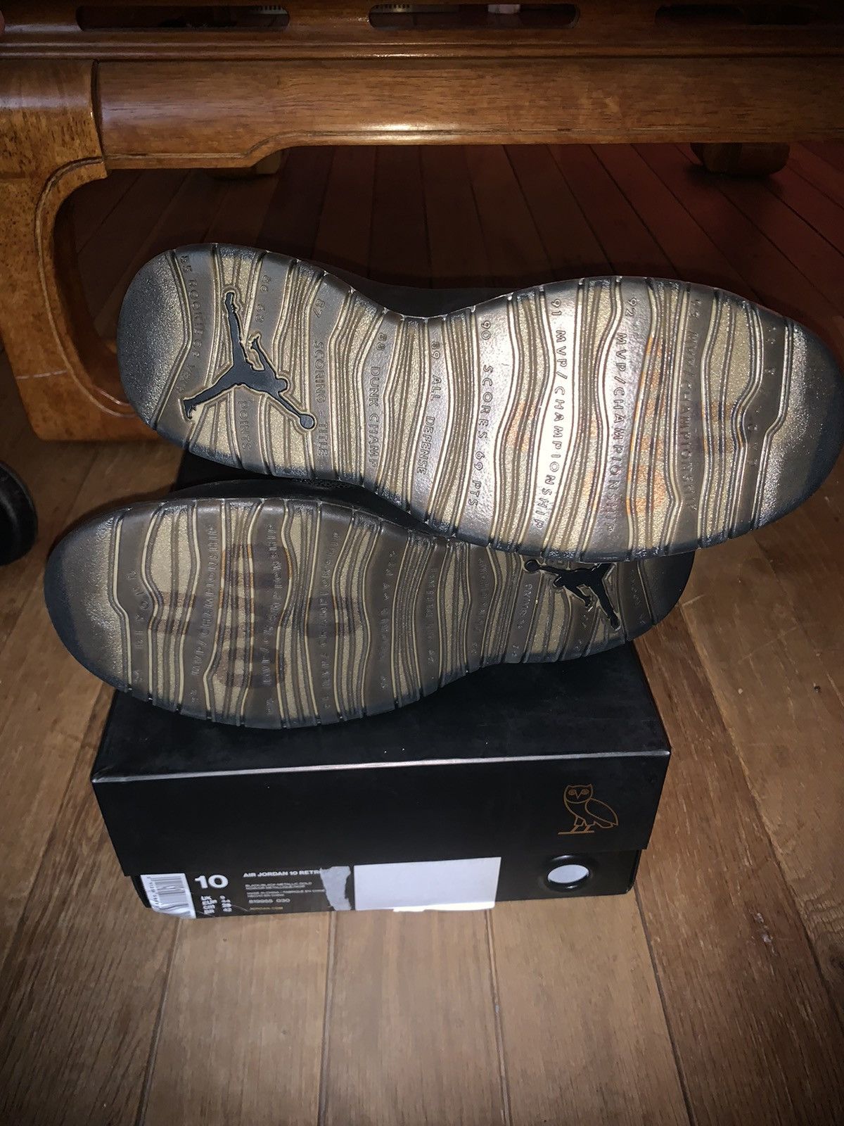 Jordan Brand × Nike OVO x Air Jordan 10 Retro Black 2016 Size US 10 / EU 43 - 1 Thumbnail