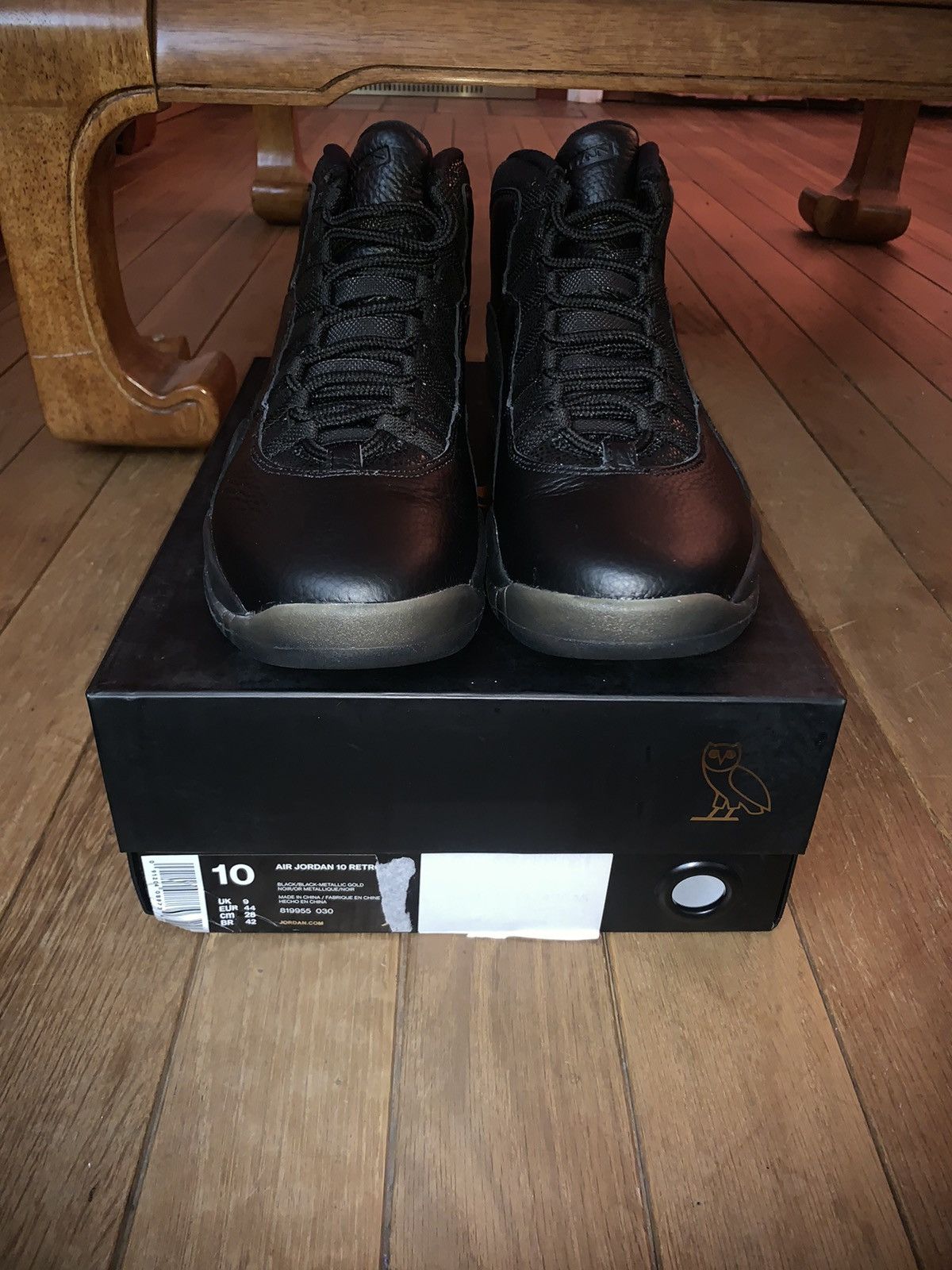 Jordan Brand × Nike OVO x Air Jordan 10 Retro Black 2016 Size US 10 / EU 43 - 2 Thumbnail
