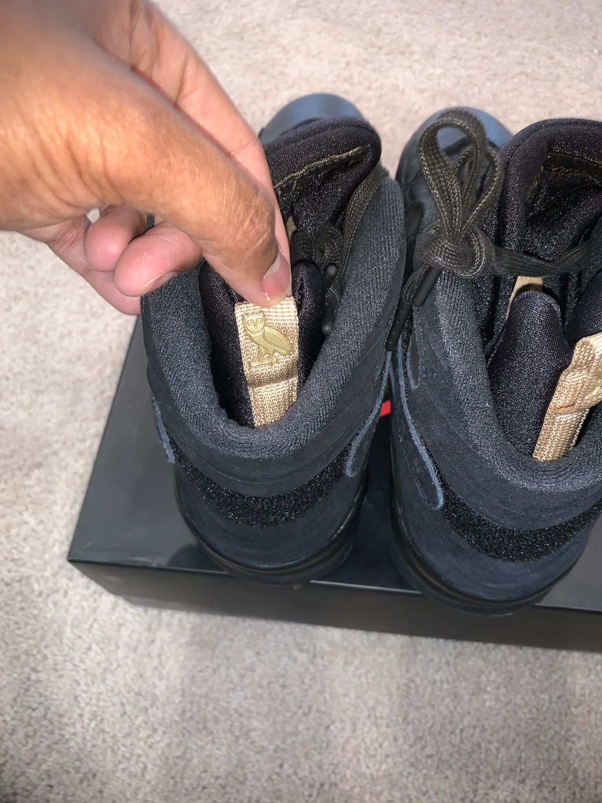 Drake × Jordan Brand × Nike OVO x Air Jordan 8 Retro Black 2018 Size US 11 / EU 44 - 5 Thumbnail