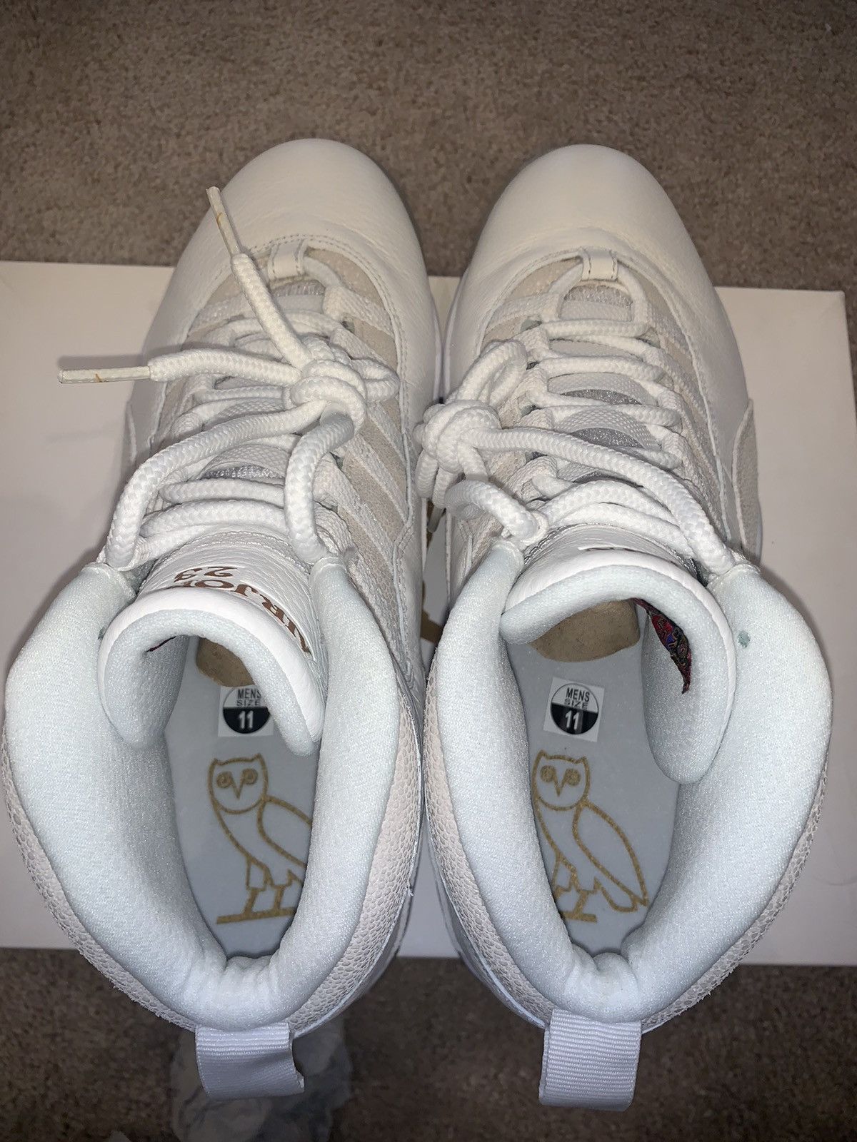 Drake × Jordan Brand × Nike OVO x Air Jordan 10 Retro White 2015 Size US 11 / EU 44 - 7 Thumbnail