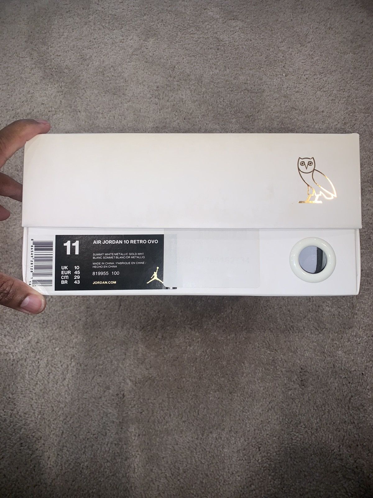 Drake × Jordan Brand × Nike OVO x Air Jordan 10 Retro White 2015 Size US 11 / EU 44 - 6 Thumbnail