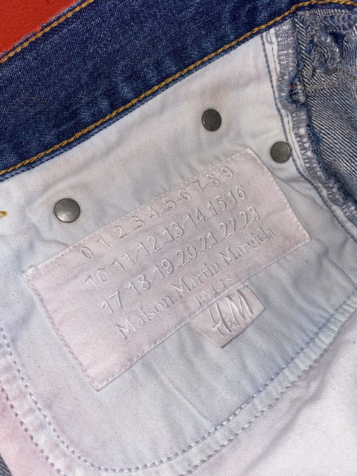 Maison Margiela FW12 Reedition Maison Margiela X H&M Handpainted Denim Size US 32 / EU 48 - 15 Thumbnail