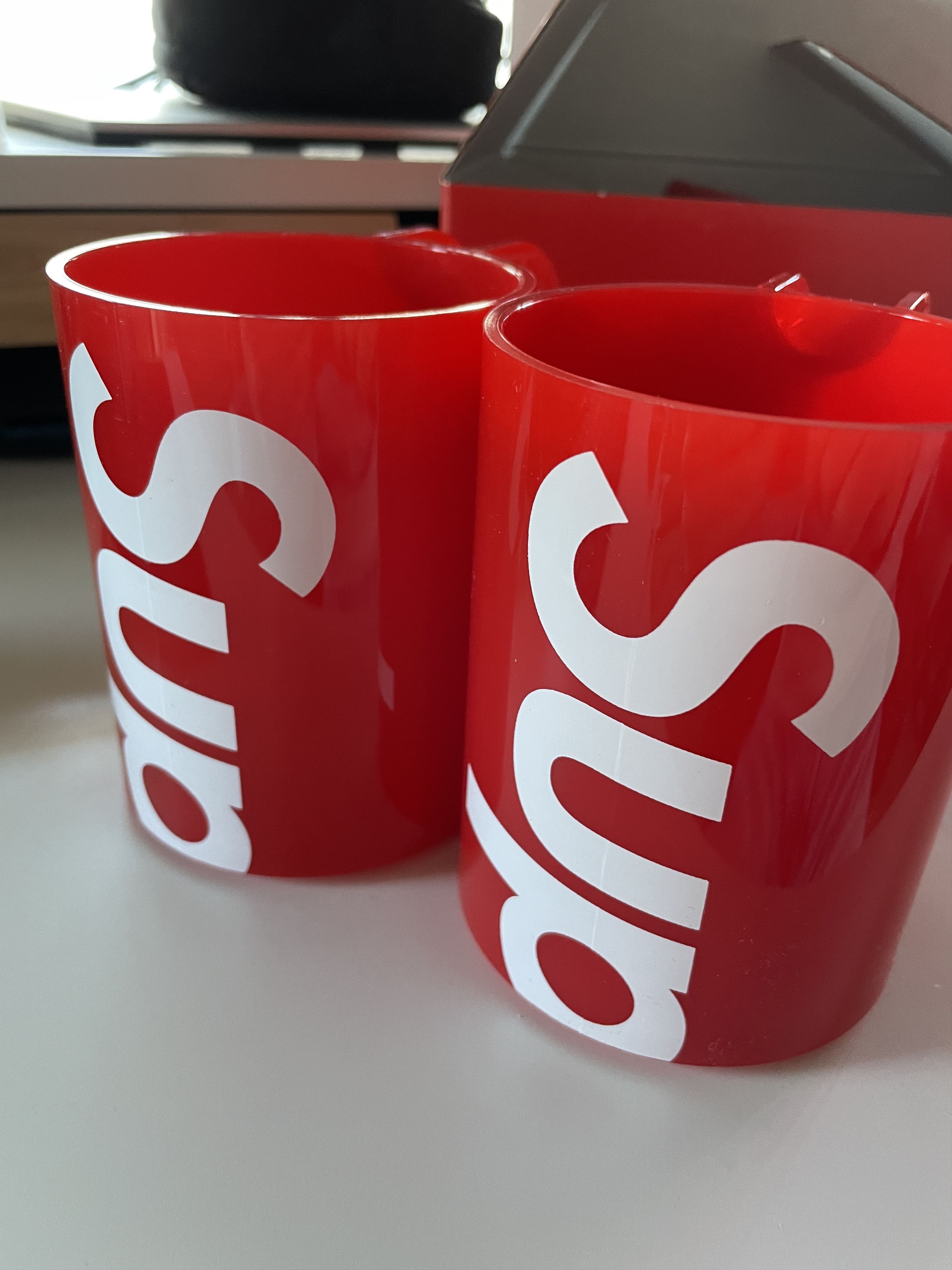 image of Supreme Stackable Heller Mugs (Set Of 2) Red, Men's