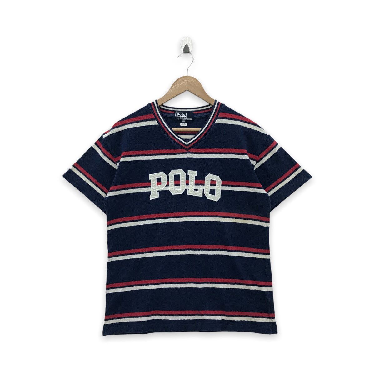 Rare!! Vintage Polo by Ralph Lauren Stripe Tee