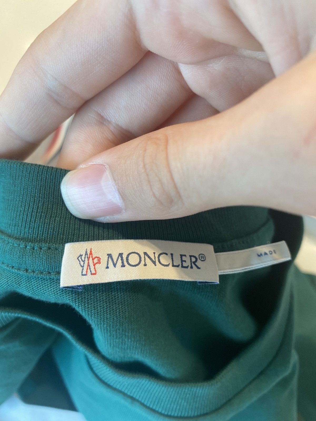 Moncler Moncler logo print tee (Dark Green) New collection 2023 Size US S / EU 44-46 / 1 - 3 Thumbnail