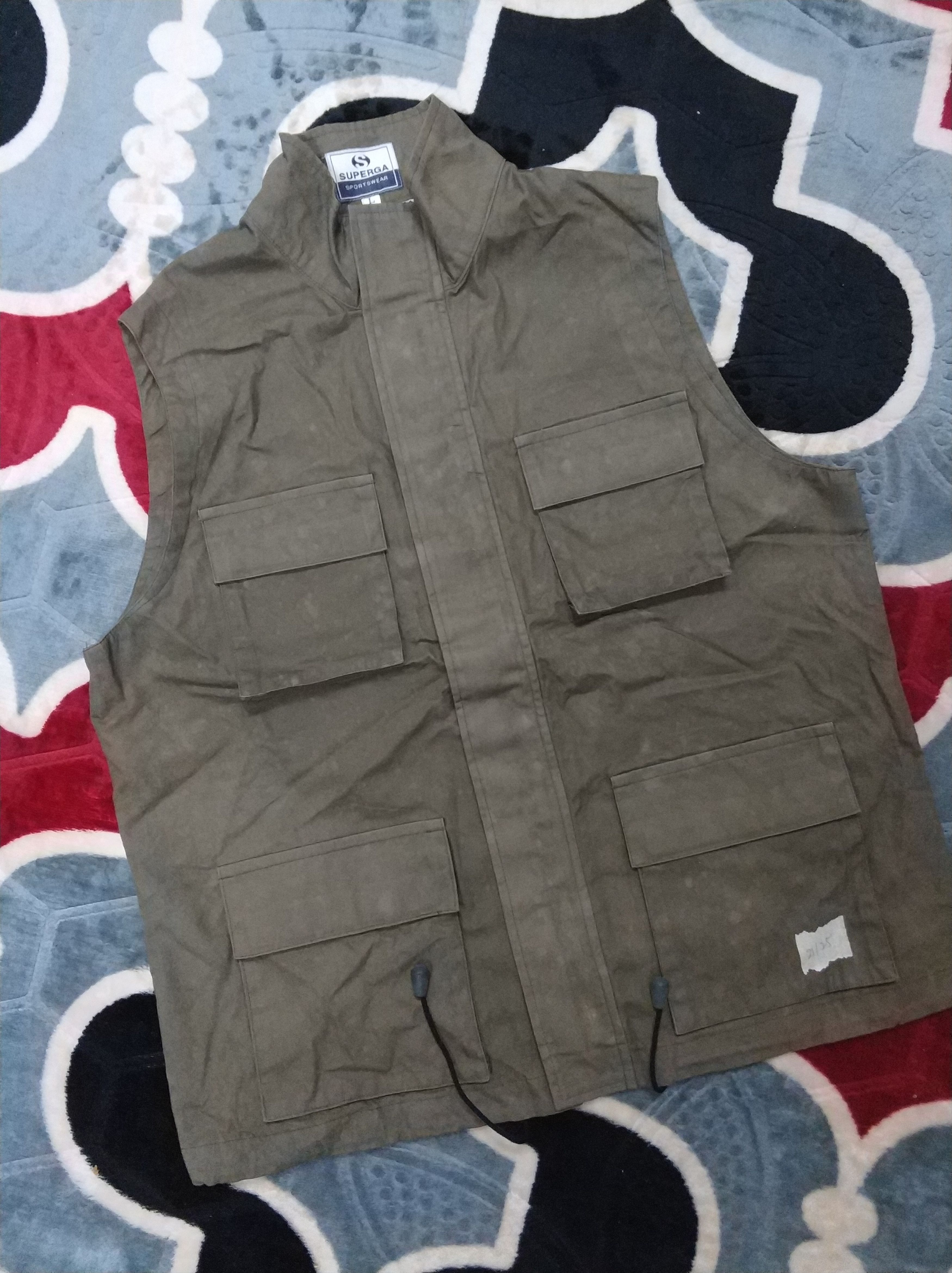 Superga 🔥Rare Superga Green Army Tactical Vest Size US S / EU 44-46 / 1 - 1 Thumbnail
