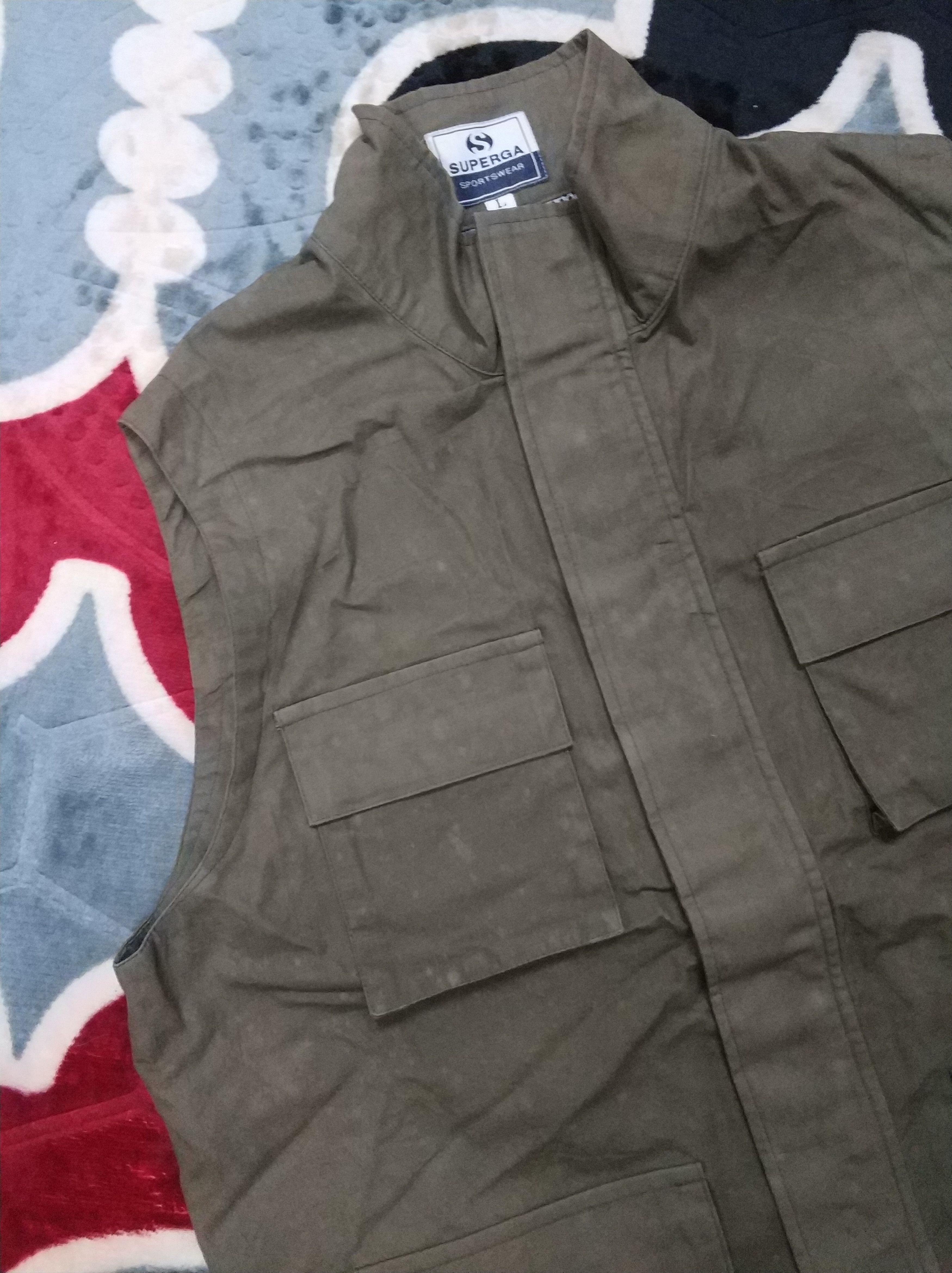 Superga 🔥Rare Superga Green Army Tactical Vest Size US S / EU 44-46 / 1 - 2 Thumbnail