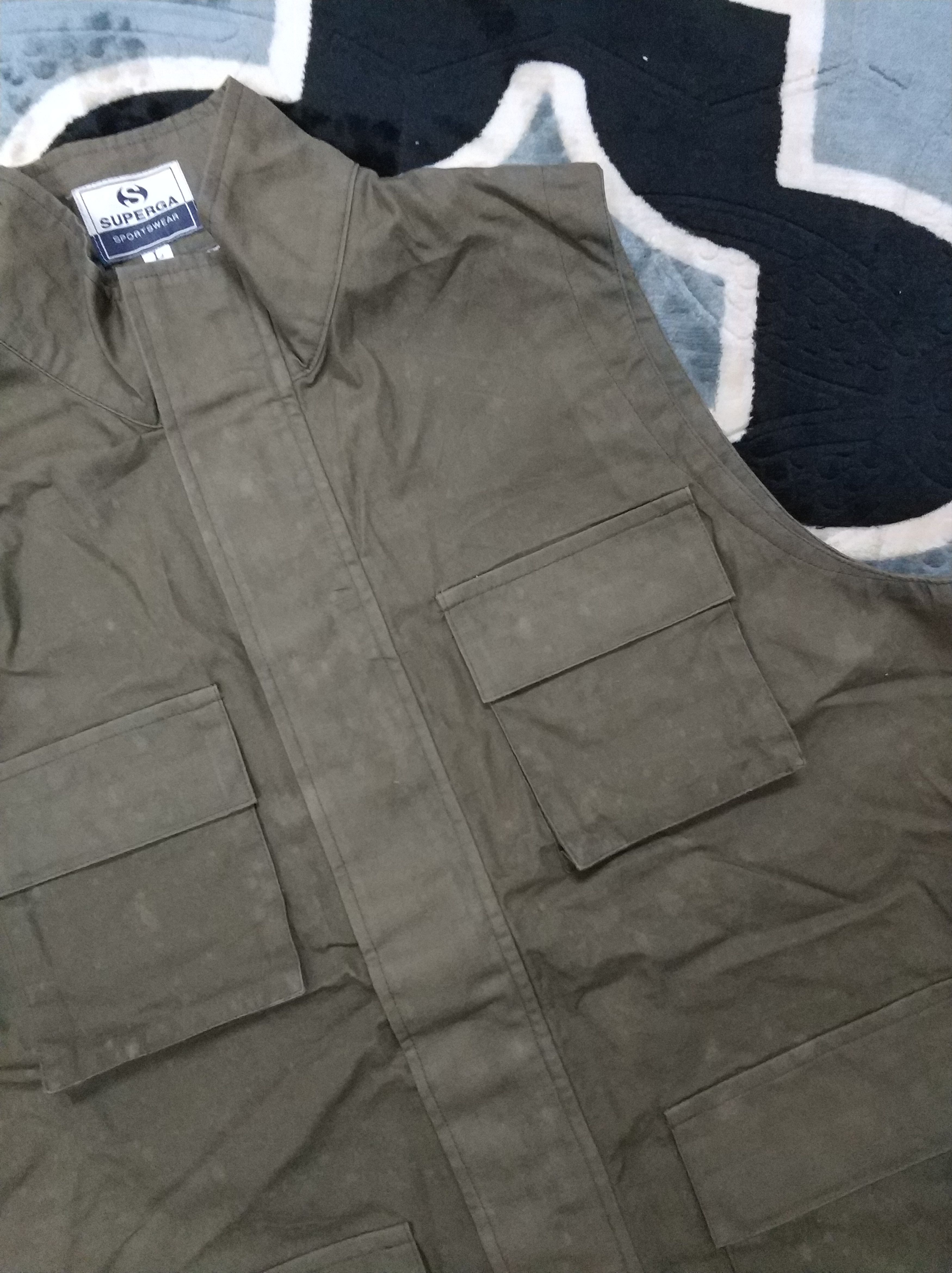 Superga 🔥Rare Superga Green Army Tactical Vest Size US S / EU 44-46 / 1 - 3 Thumbnail