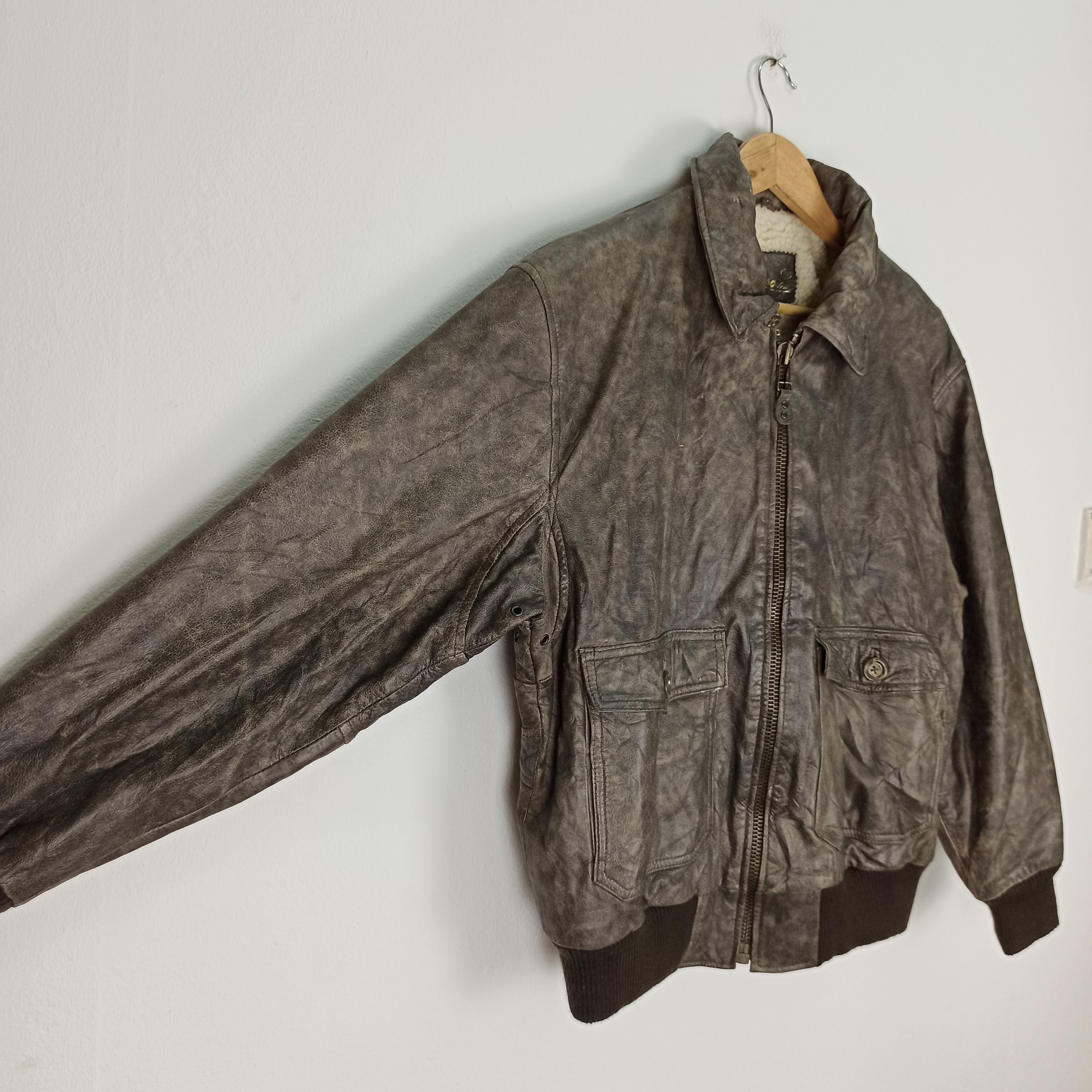 Japanese Brand 🔥Vintage🔥 JAPAN LEATHER BIKER MEN JACKET Size US L / EU 52-54 / 3 - 5 Thumbnail