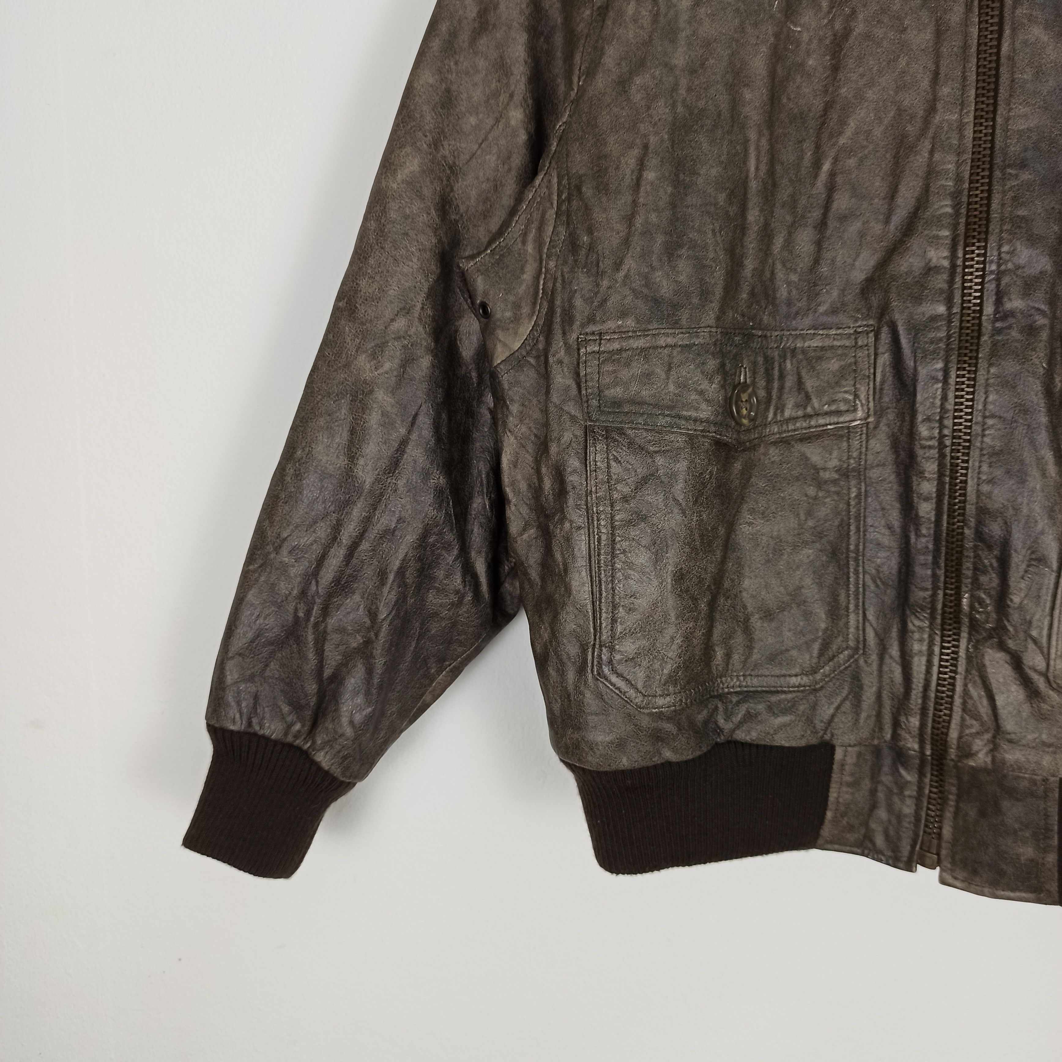 Japanese Brand 🔥Vintage🔥 JAPAN LEATHER BIKER MEN JACKET Size US L / EU 52-54 / 3 - 2 Thumbnail