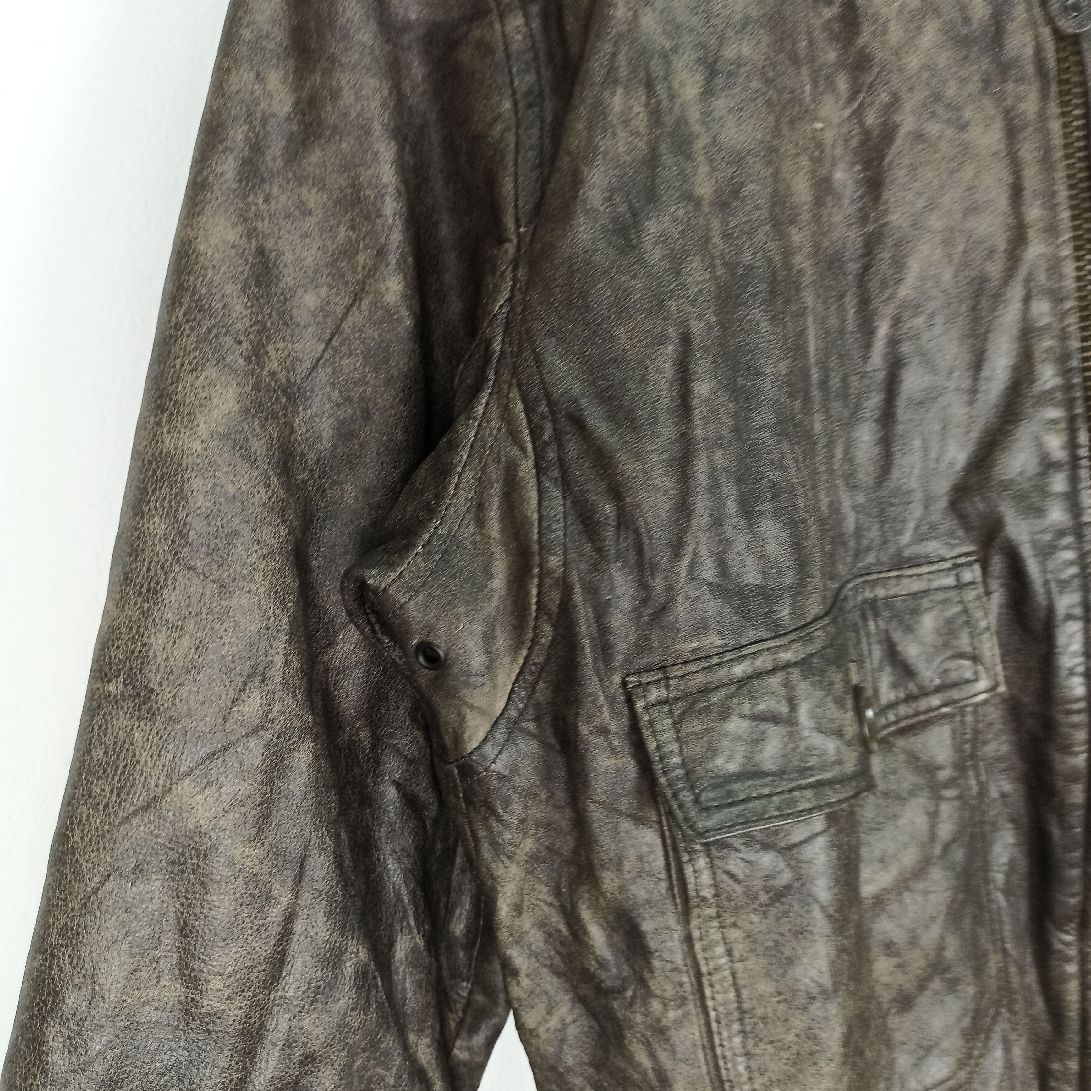 Japanese Brand 🔥Vintage🔥 JAPAN LEATHER BIKER MEN JACKET Size US L / EU 52-54 / 3 - 6 Thumbnail