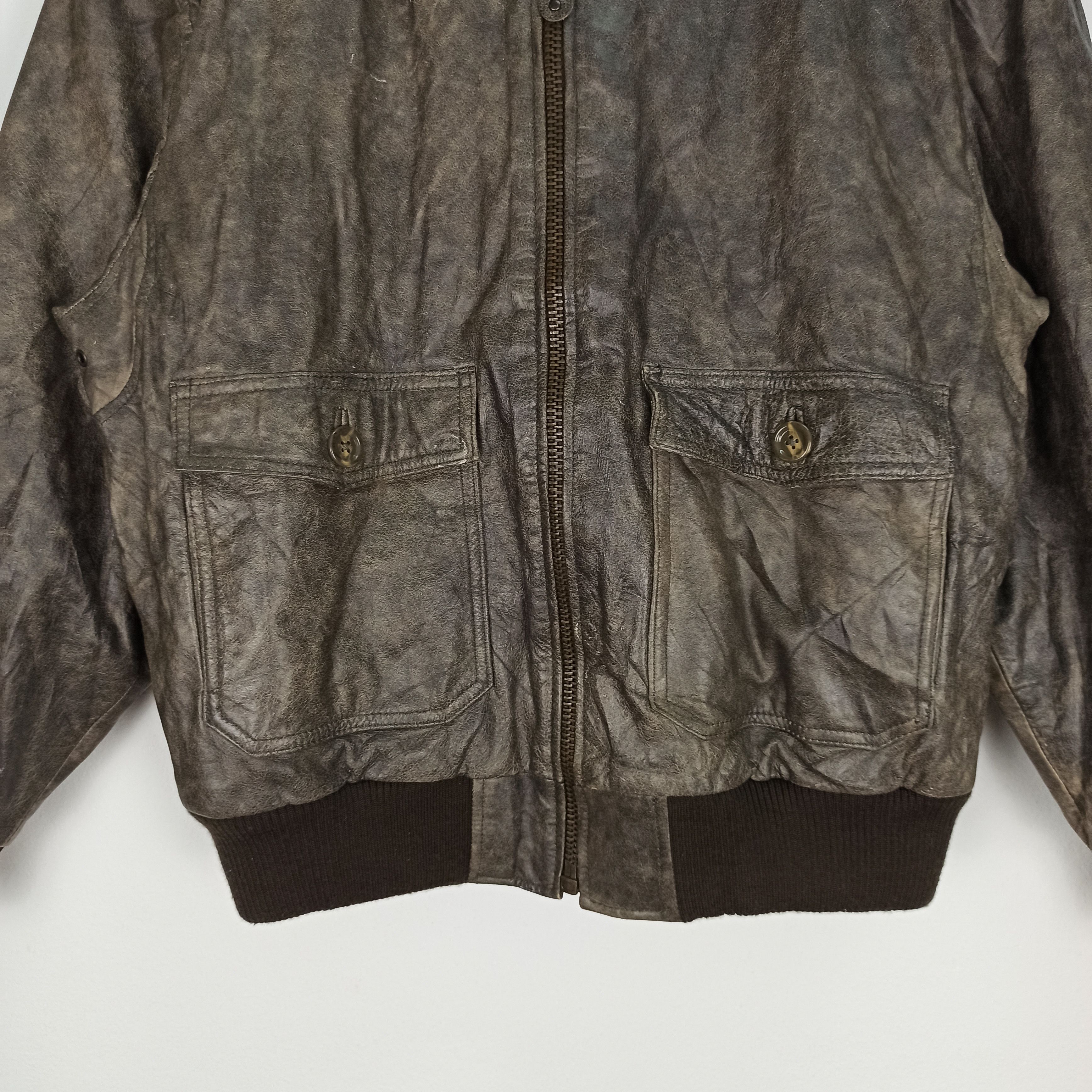 Japanese Brand 🔥Vintage🔥 JAPAN LEATHER BIKER MEN JACKET Size US L / EU 52-54 / 3 - 3 Thumbnail