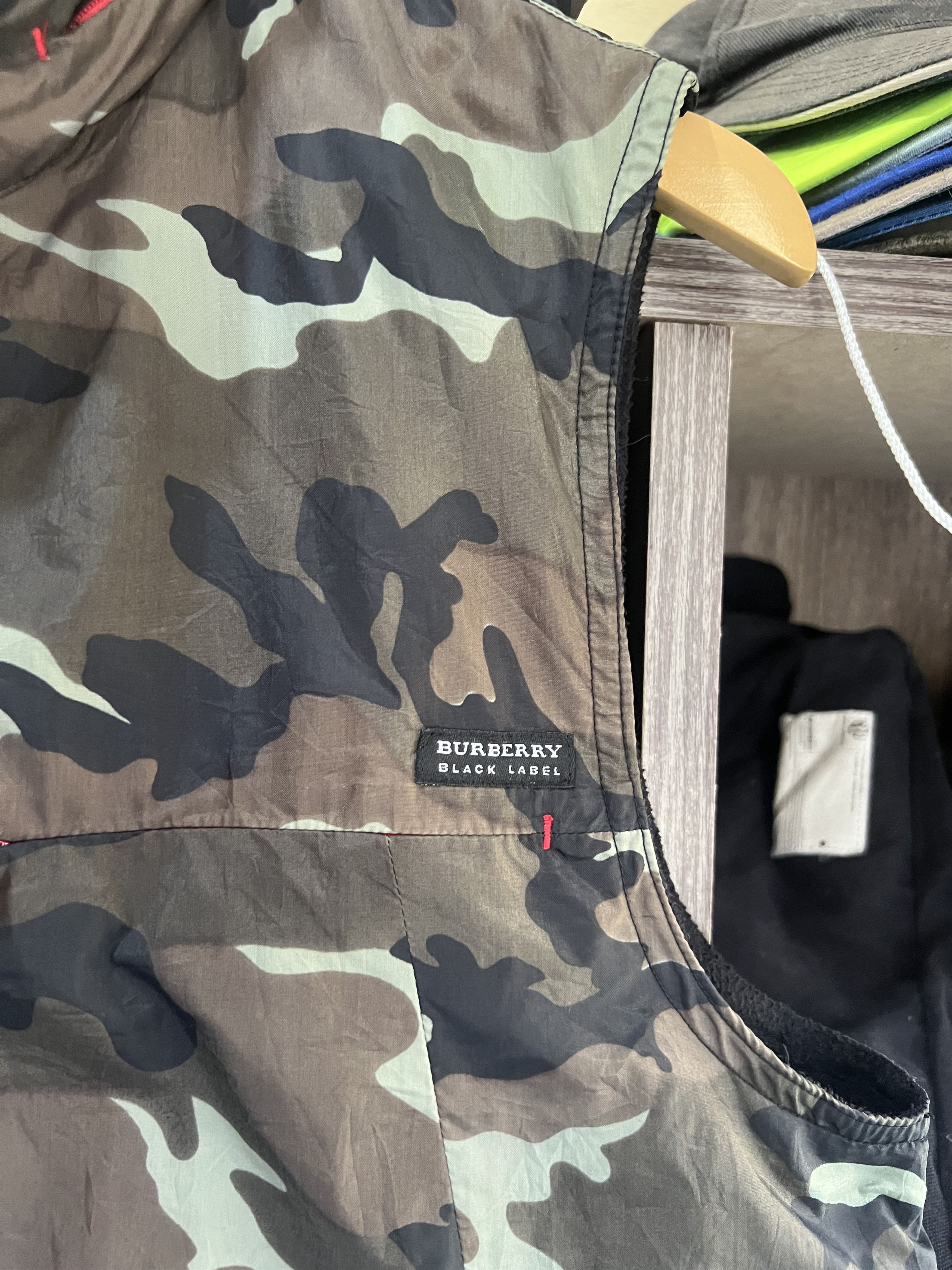 🔥Rare Reversible Burberry Black Label Camo Vest