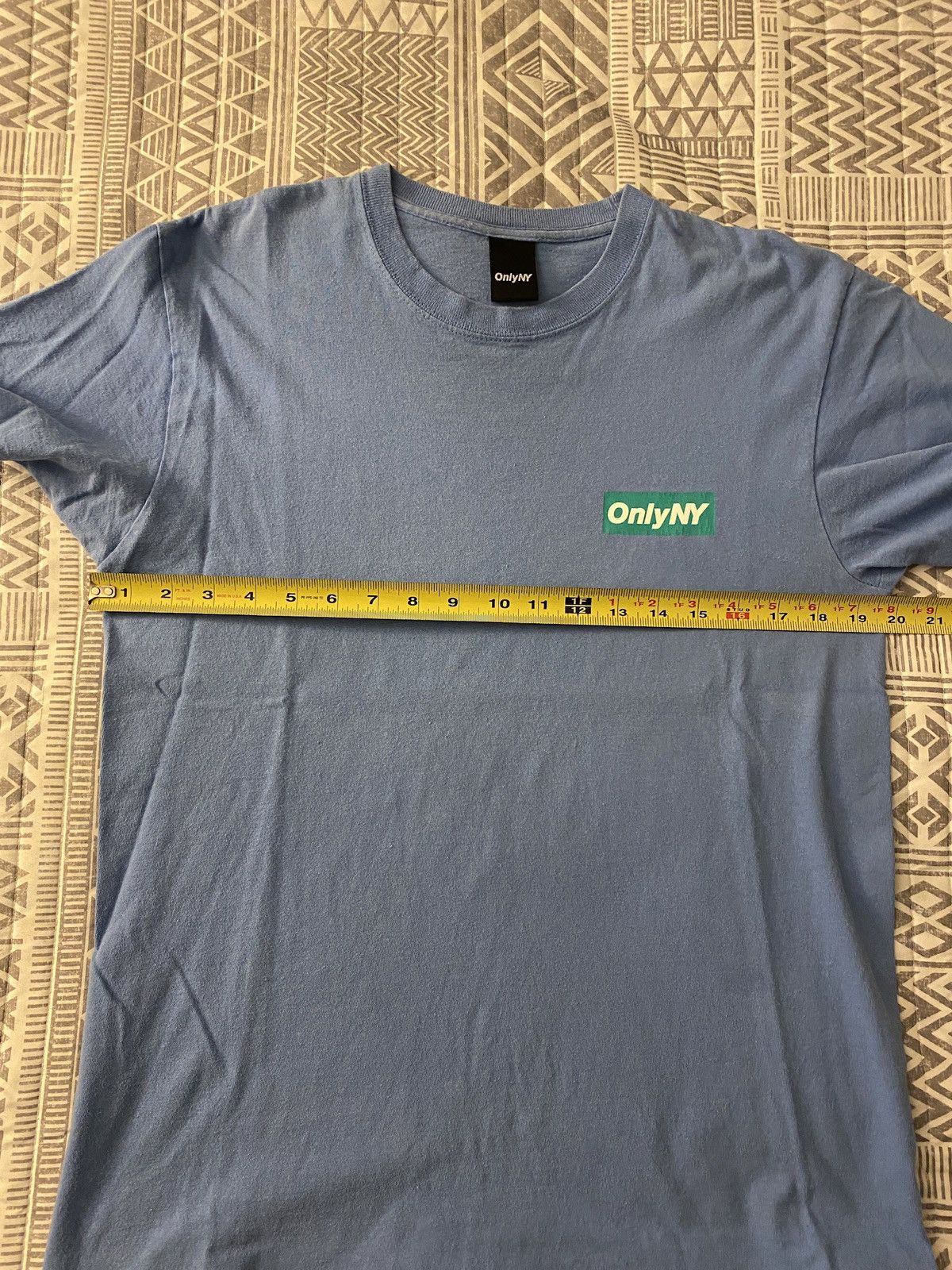 Only NY Only NY Light Blue Box Logo Tshirt Medium Size US M / EU 48-50 / 2 - 2 Thumbnail