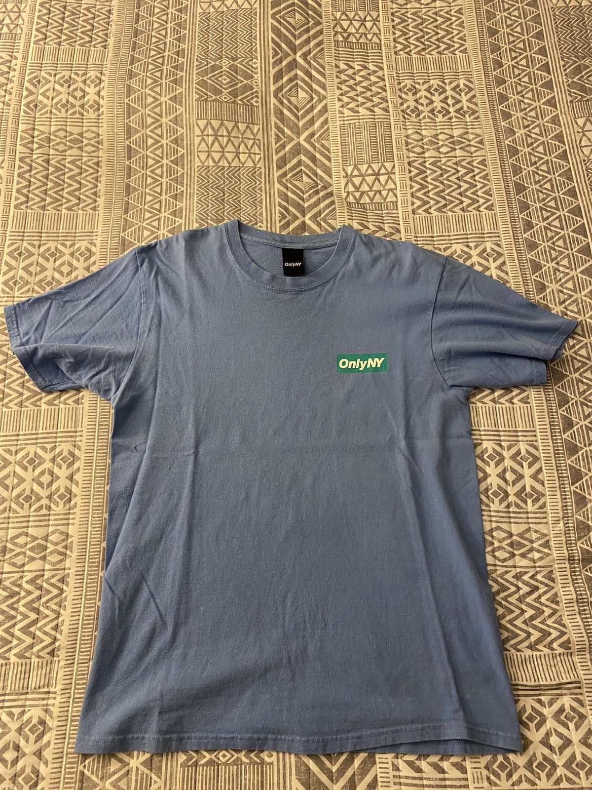 Only NY Only NY Light Blue Box Logo Tshirt Medium Size US M / EU 48-50 / 2 - 1 Thumbnail