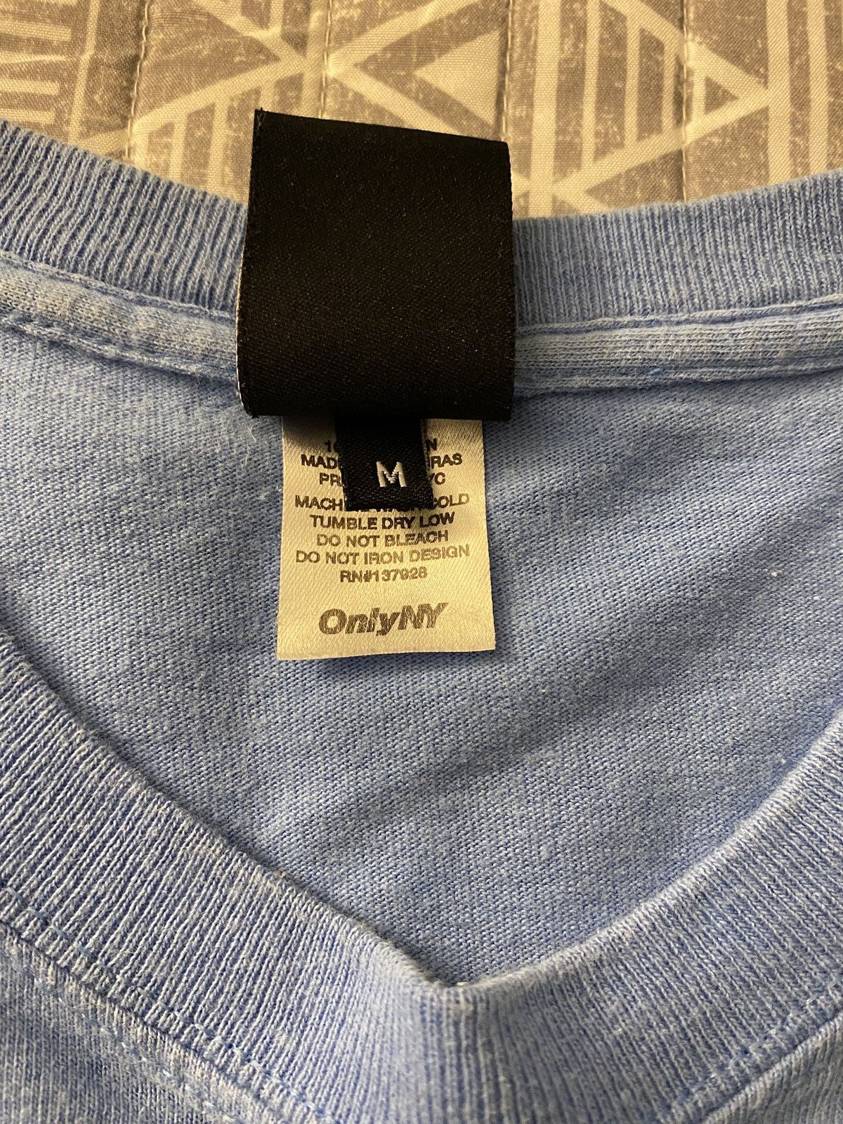 Only NY Only NY Light Blue Box Logo Tshirt Medium Size US M / EU 48-50 / 2 - 7 Thumbnail