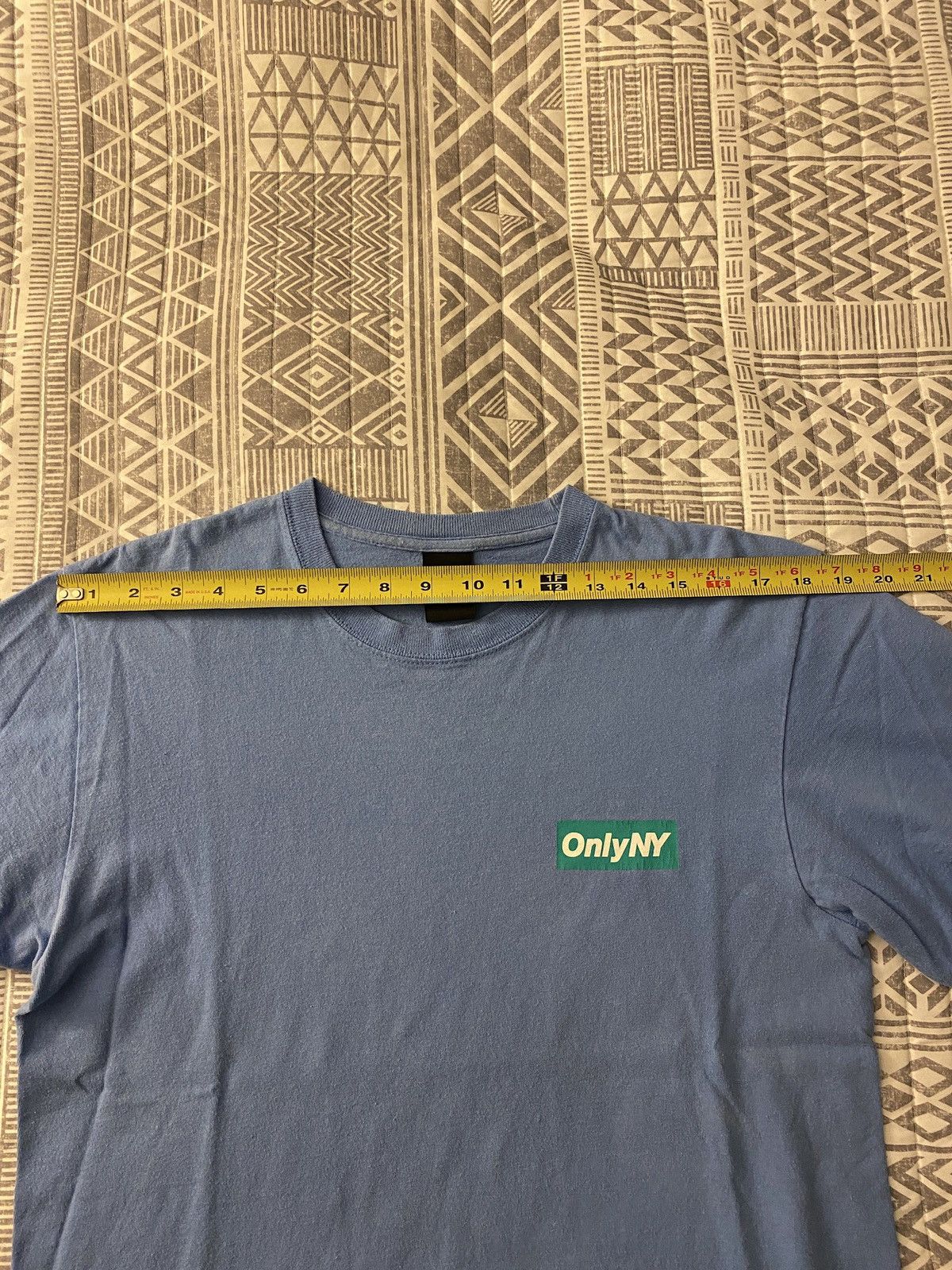 Only NY Only NY Light Blue Box Logo Tshirt Medium Size US M / EU 48-50 / 2 - 3 Thumbnail