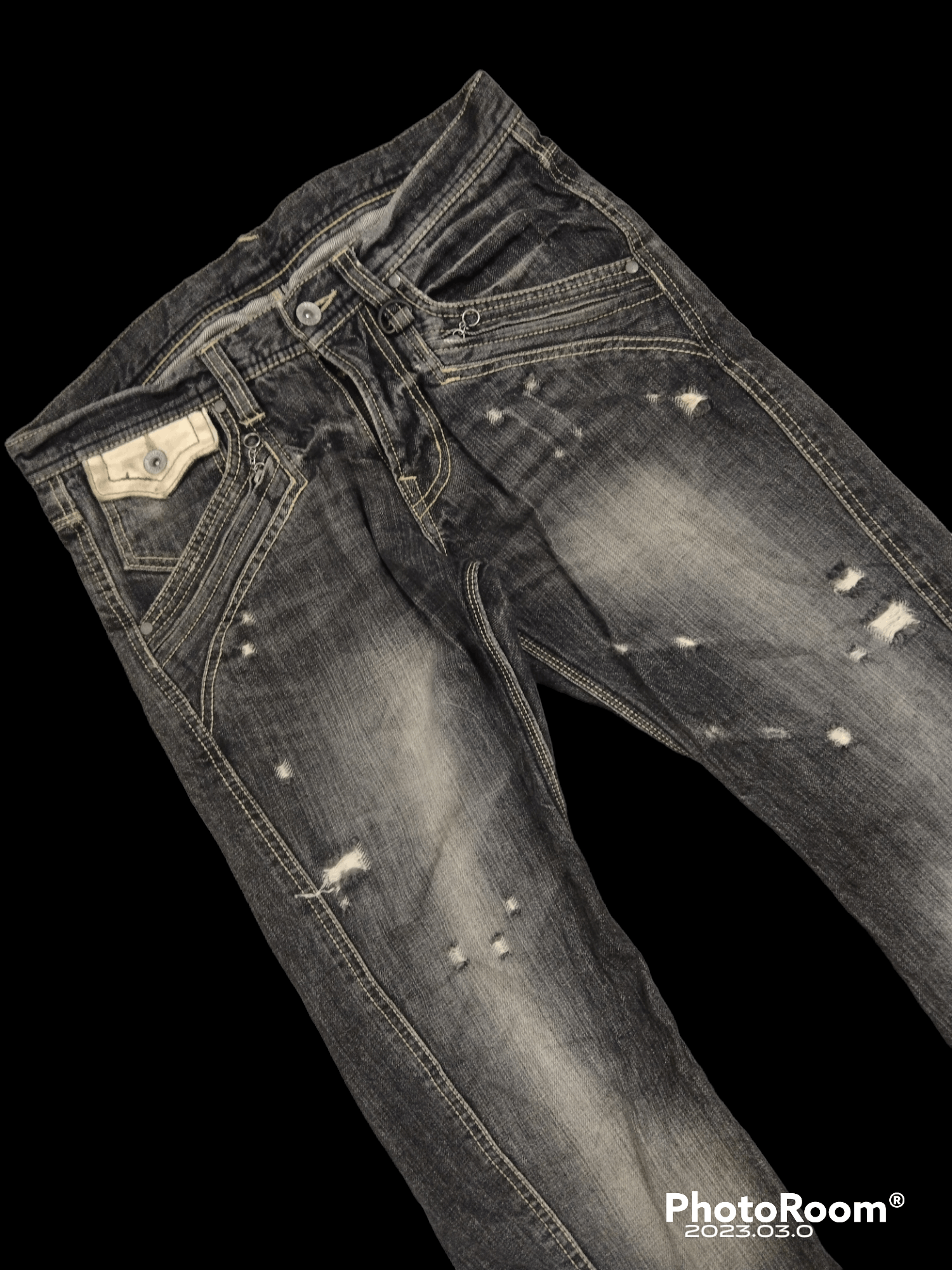 Other FLARE🔥SICK TWIST RIPED NICOLE DENIM PANTS Size US 30 / EU 46 - 5 Thumbnail